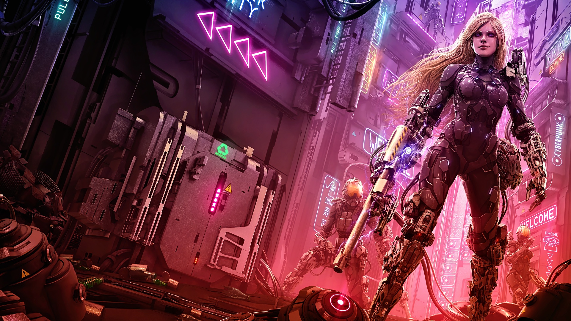 4K Cyberpunk Girl Wallpapers