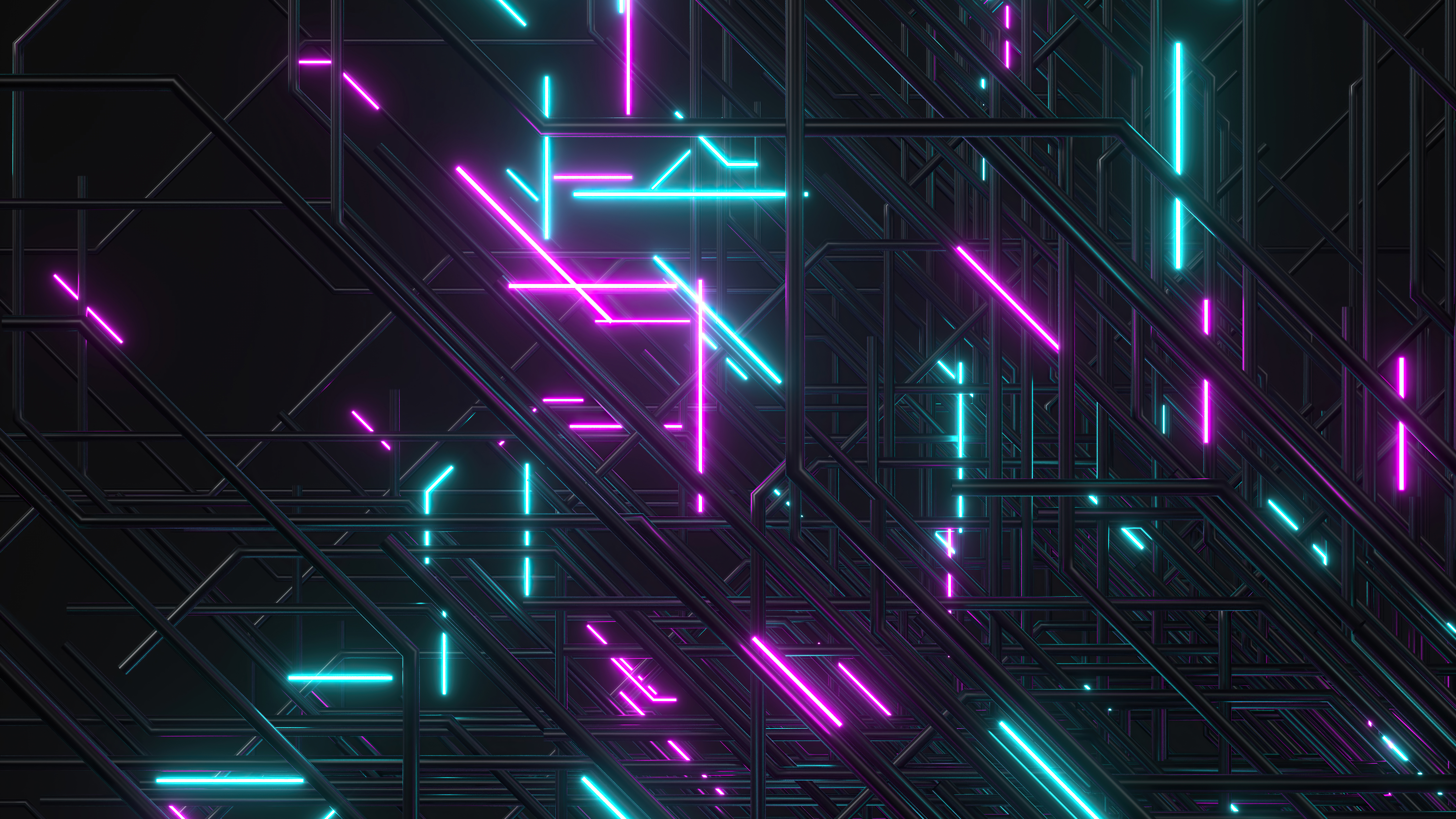 4K Pink And Blue Neon Wallpapers