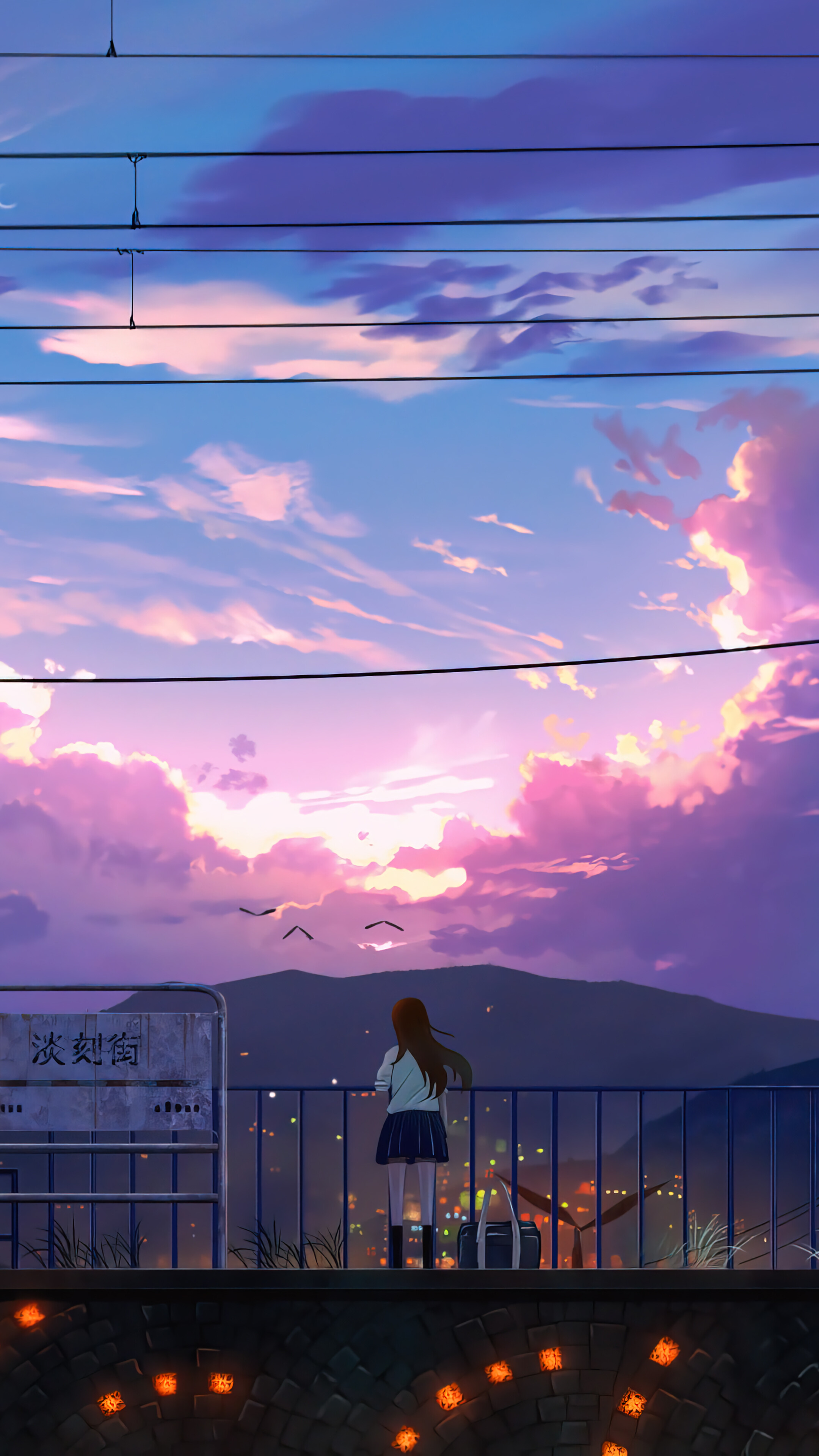 4K Scenery Sunset Anime Wallpapers