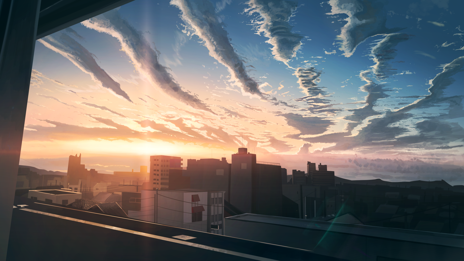 4K Scenery Sunset Anime Wallpapers