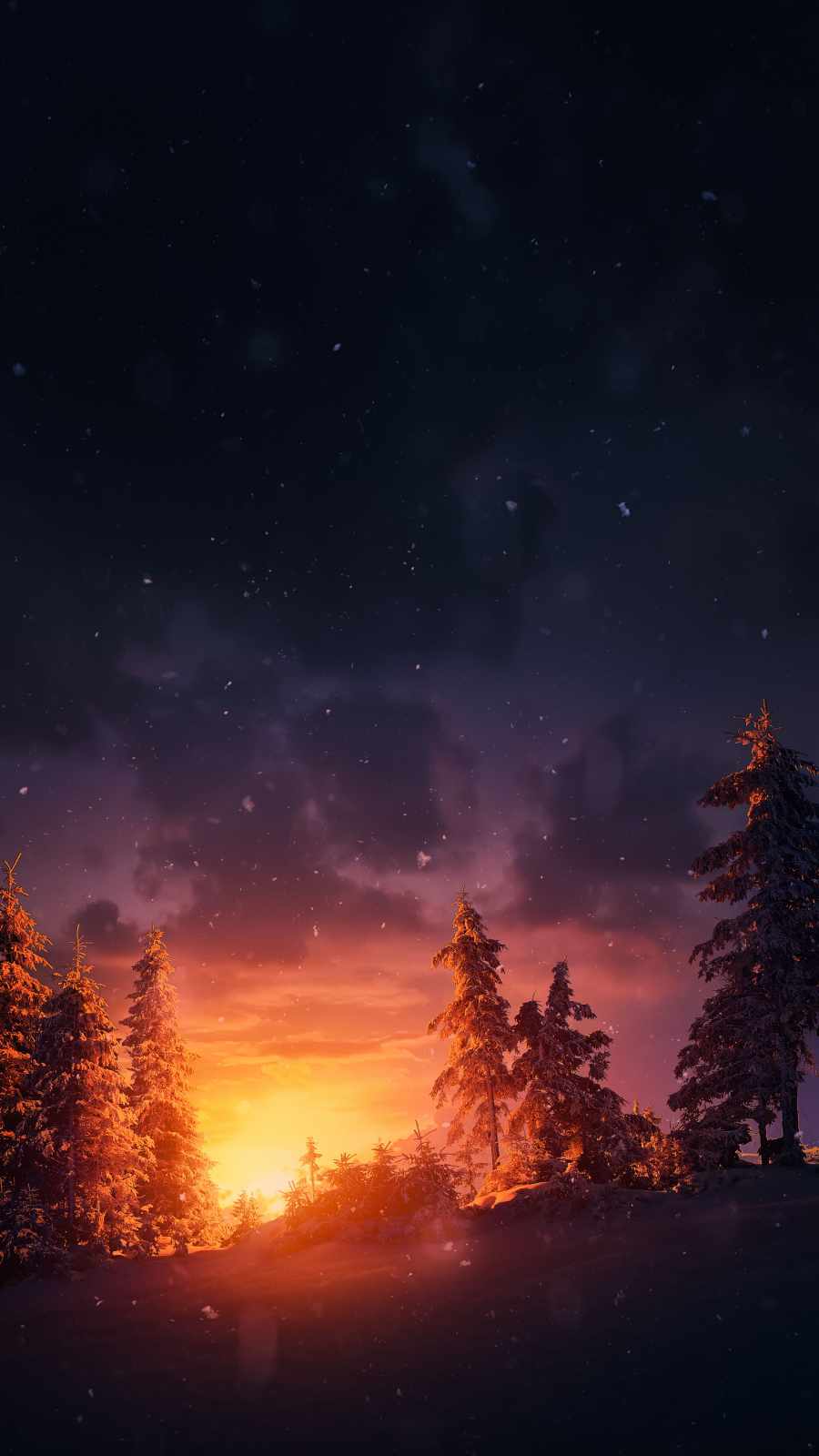 4K Winter Sunset Wallpapers