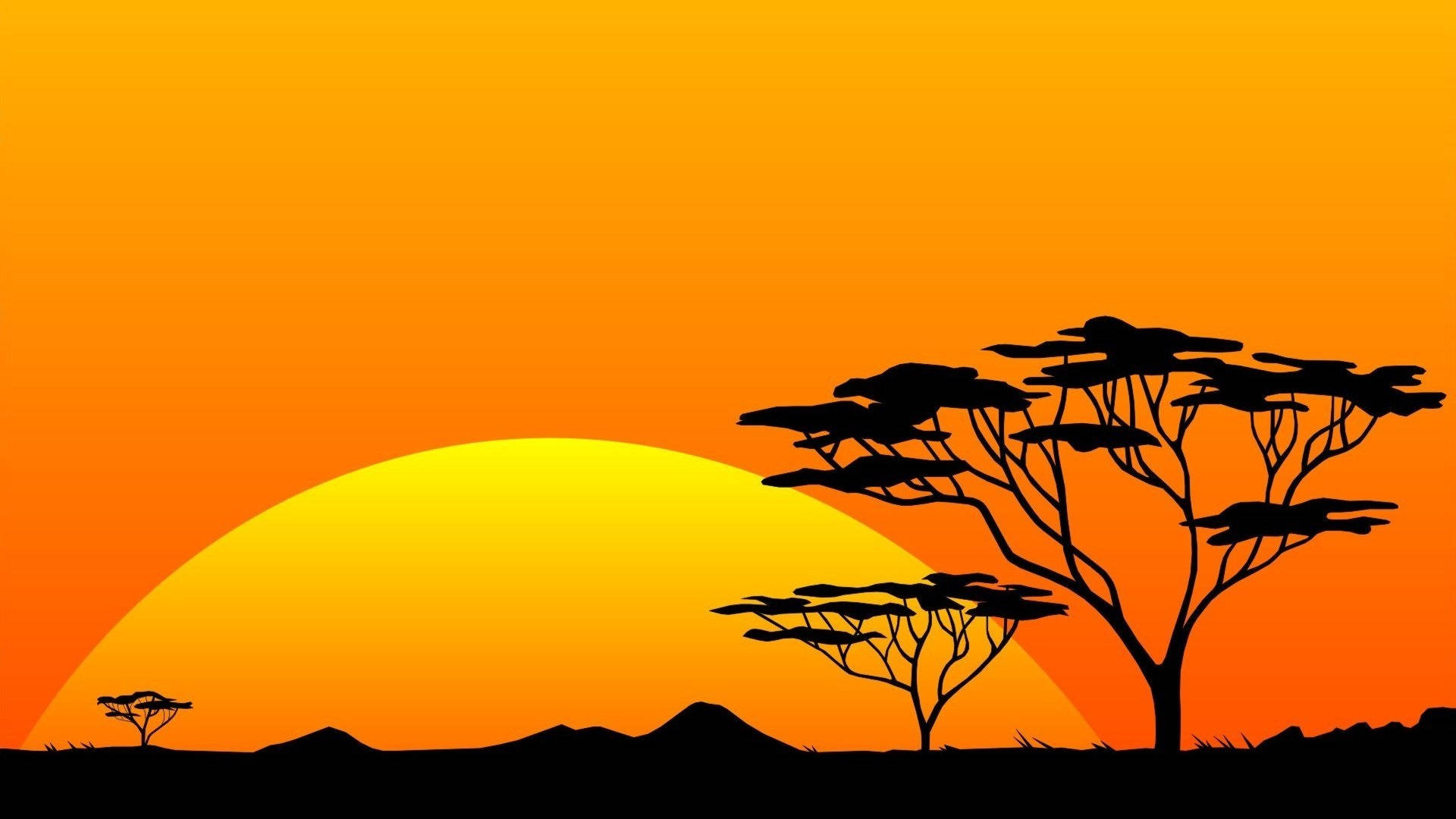 African Sunset Wallpapers