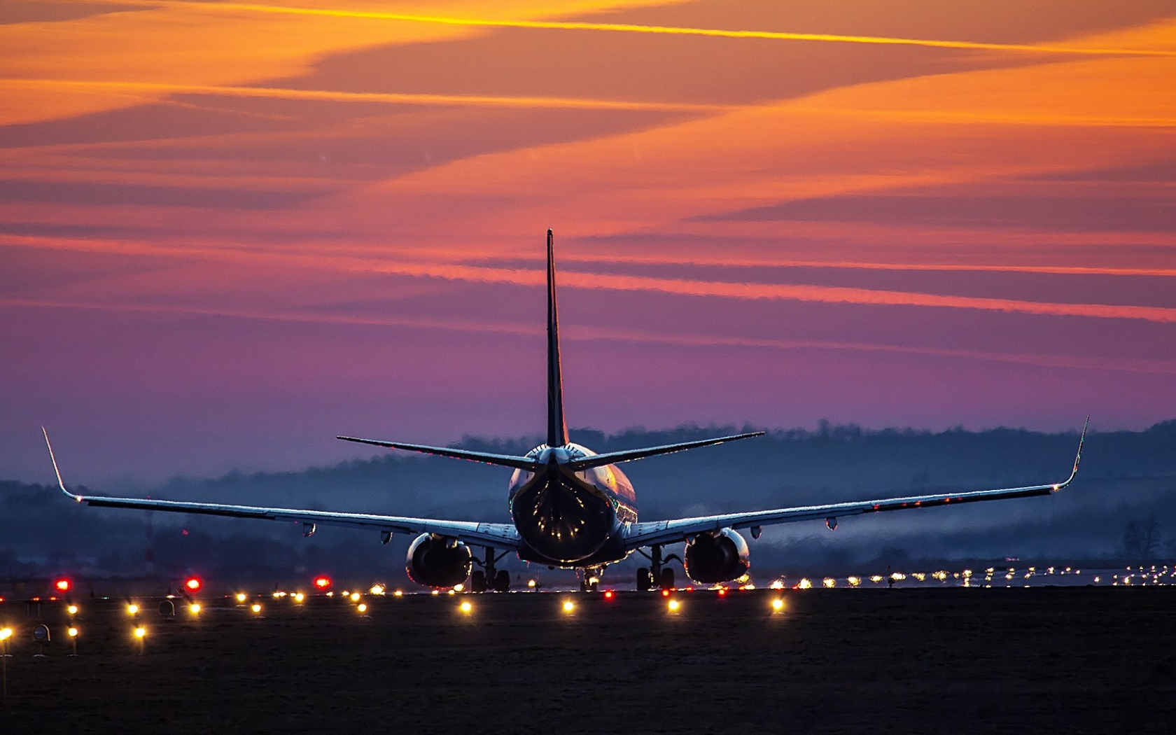 Airplane Sunset Wallpapers