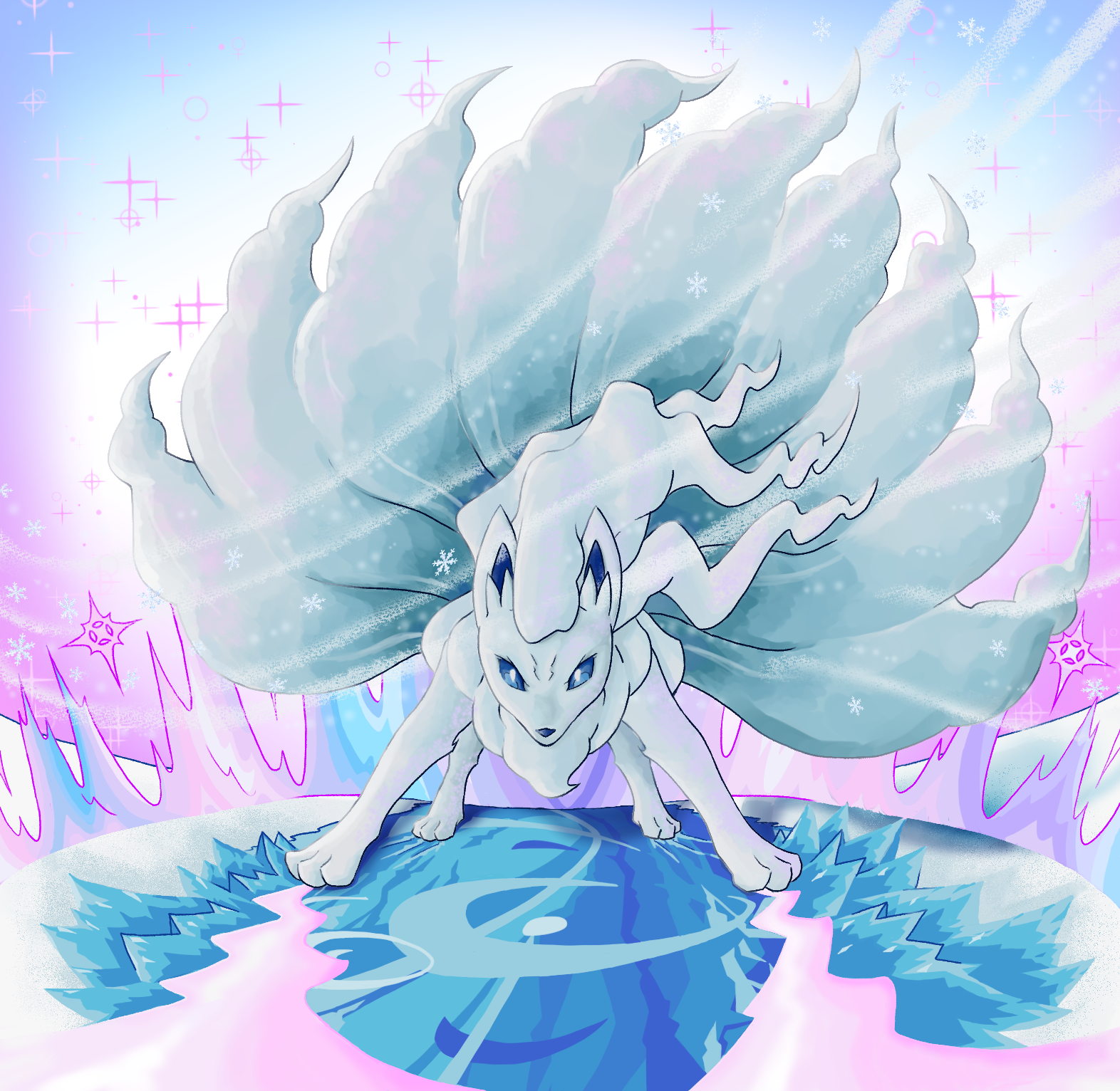 Alolan Ninetales Fanart Wallpapers