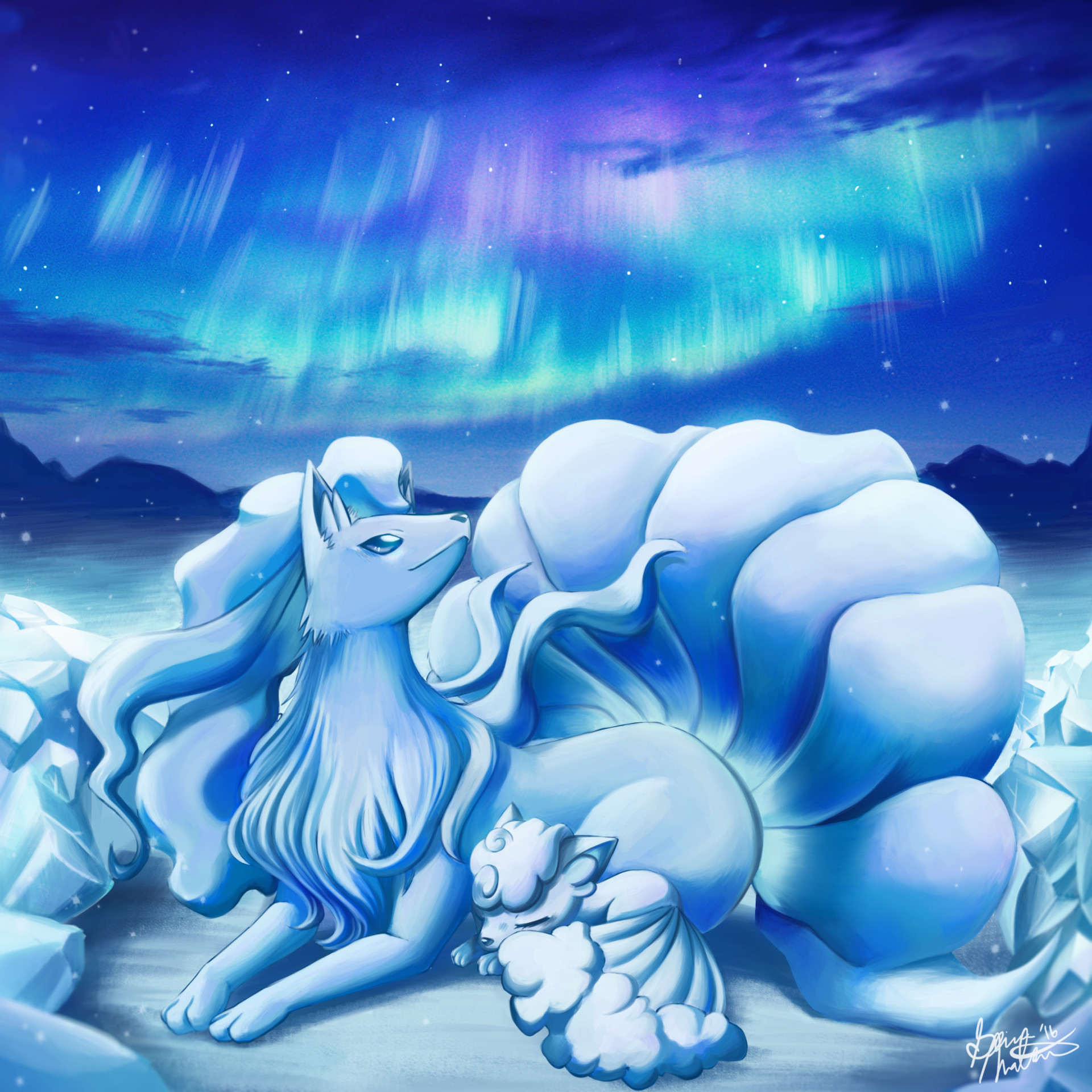 Alolan Ninetales Fanart Wallpapers