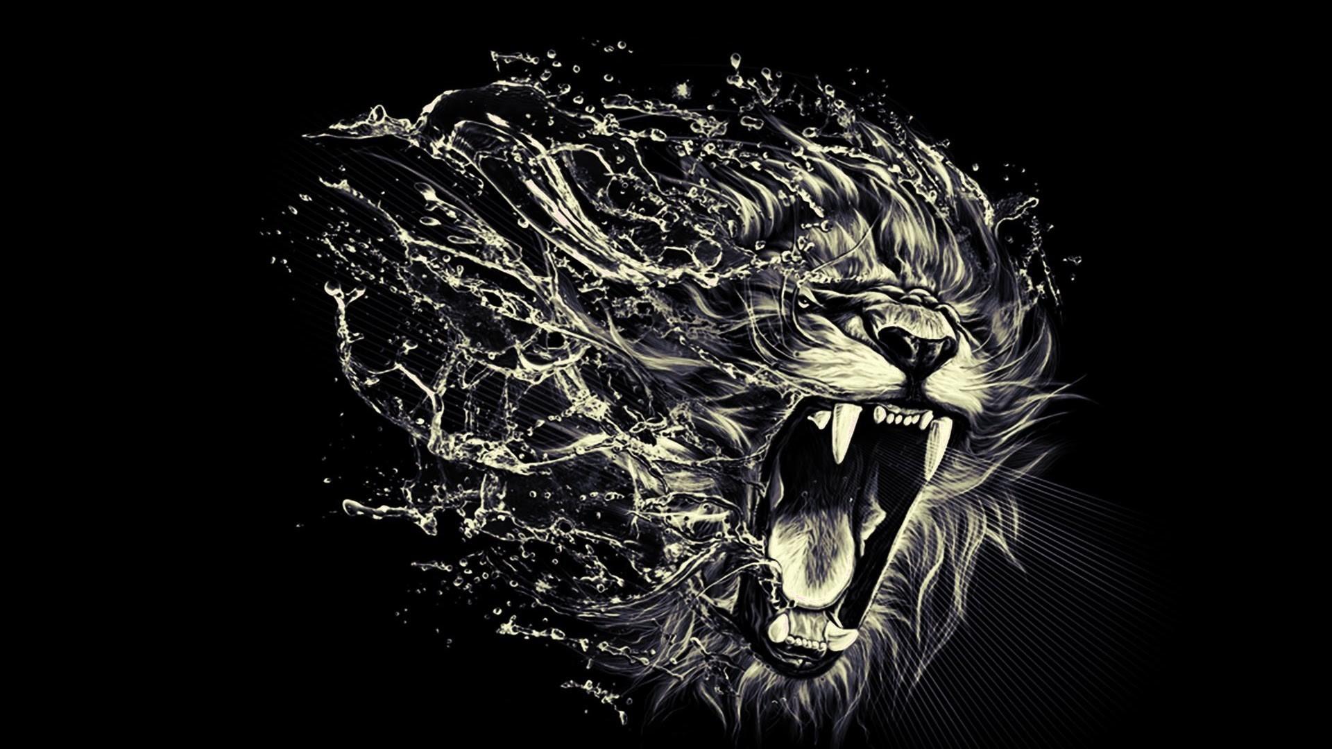 Angry Lion Art Wallpapers