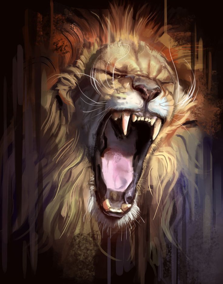 Angry Lion Art Wallpapers