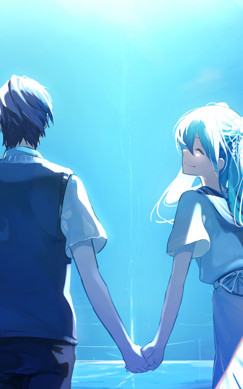 Animated Couple Holding Hands Wallpapers