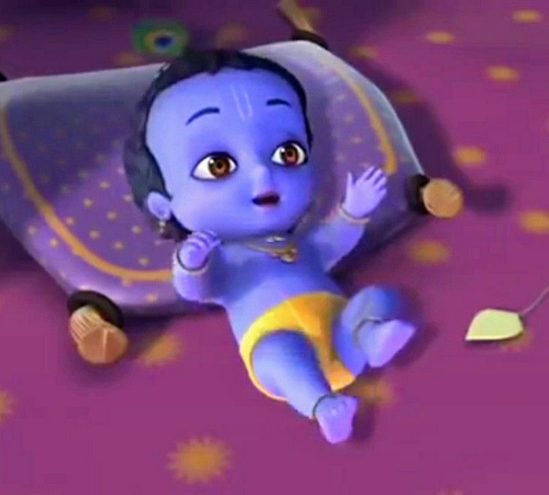 Animated Cute Little Krishna Images Wallpapers