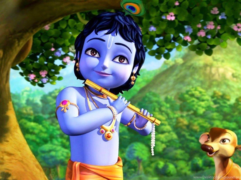 Animated Cute Little Krishna Images Wallpapers