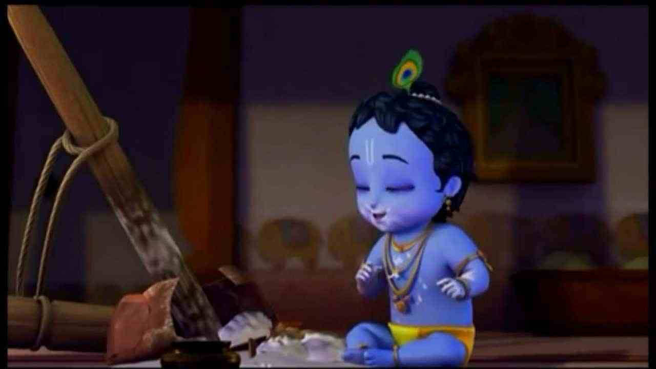 Animated Cute Little Krishna Images Wallpapers