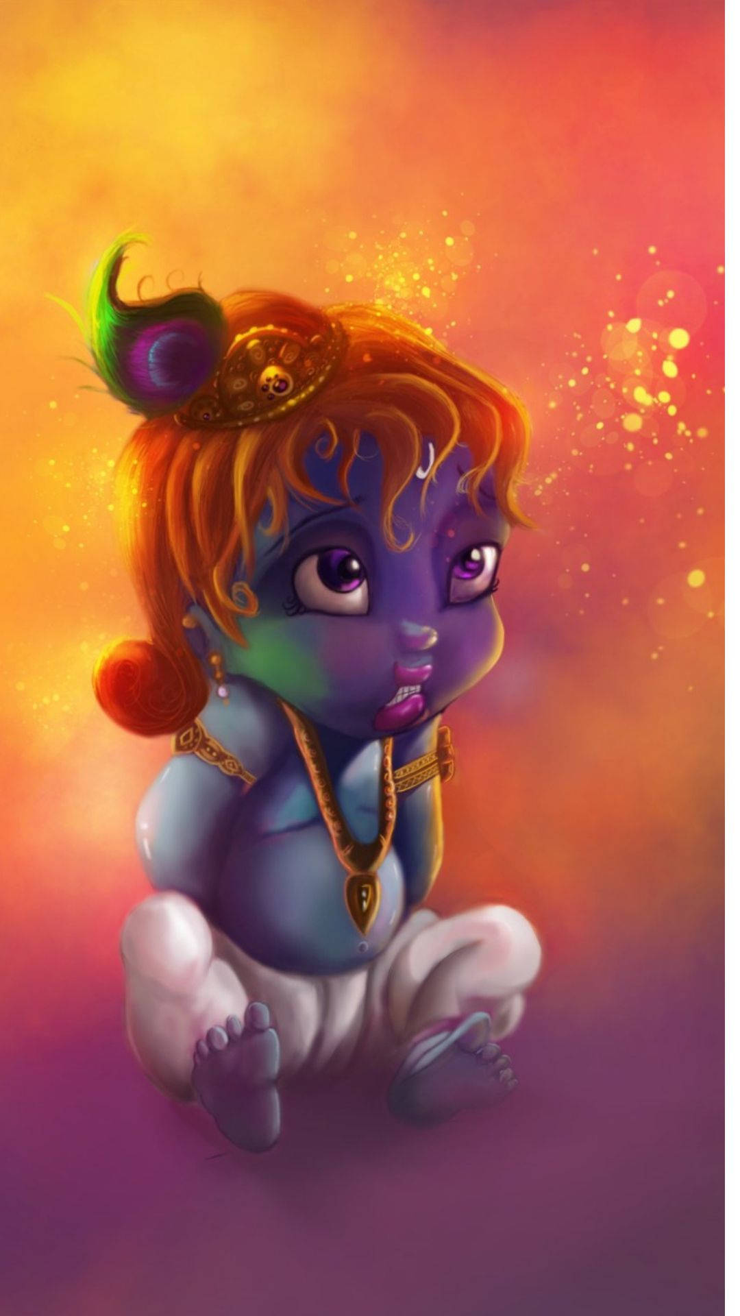 Animated Cute Little Krishna Images Wallpapers