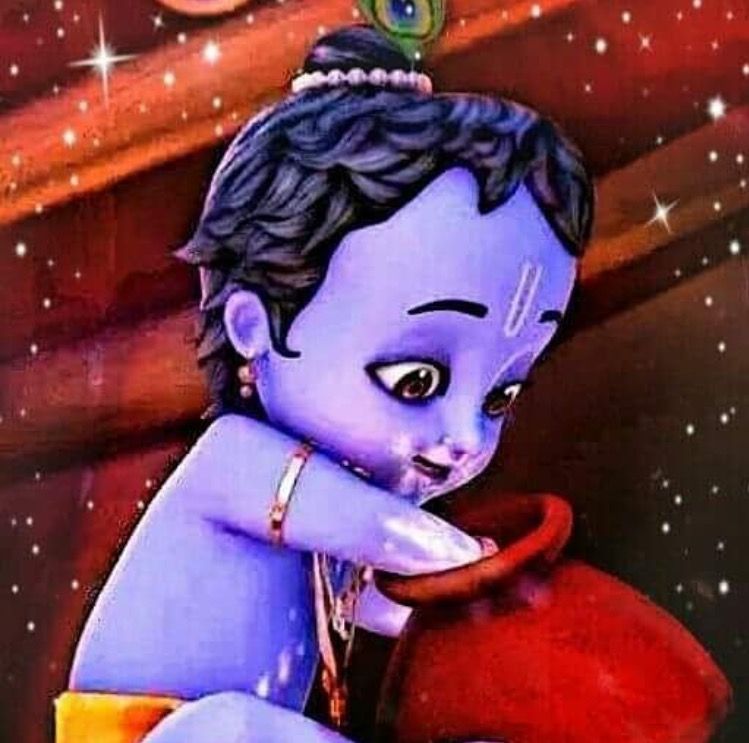 Animated Cute Little Krishna Images Wallpapers