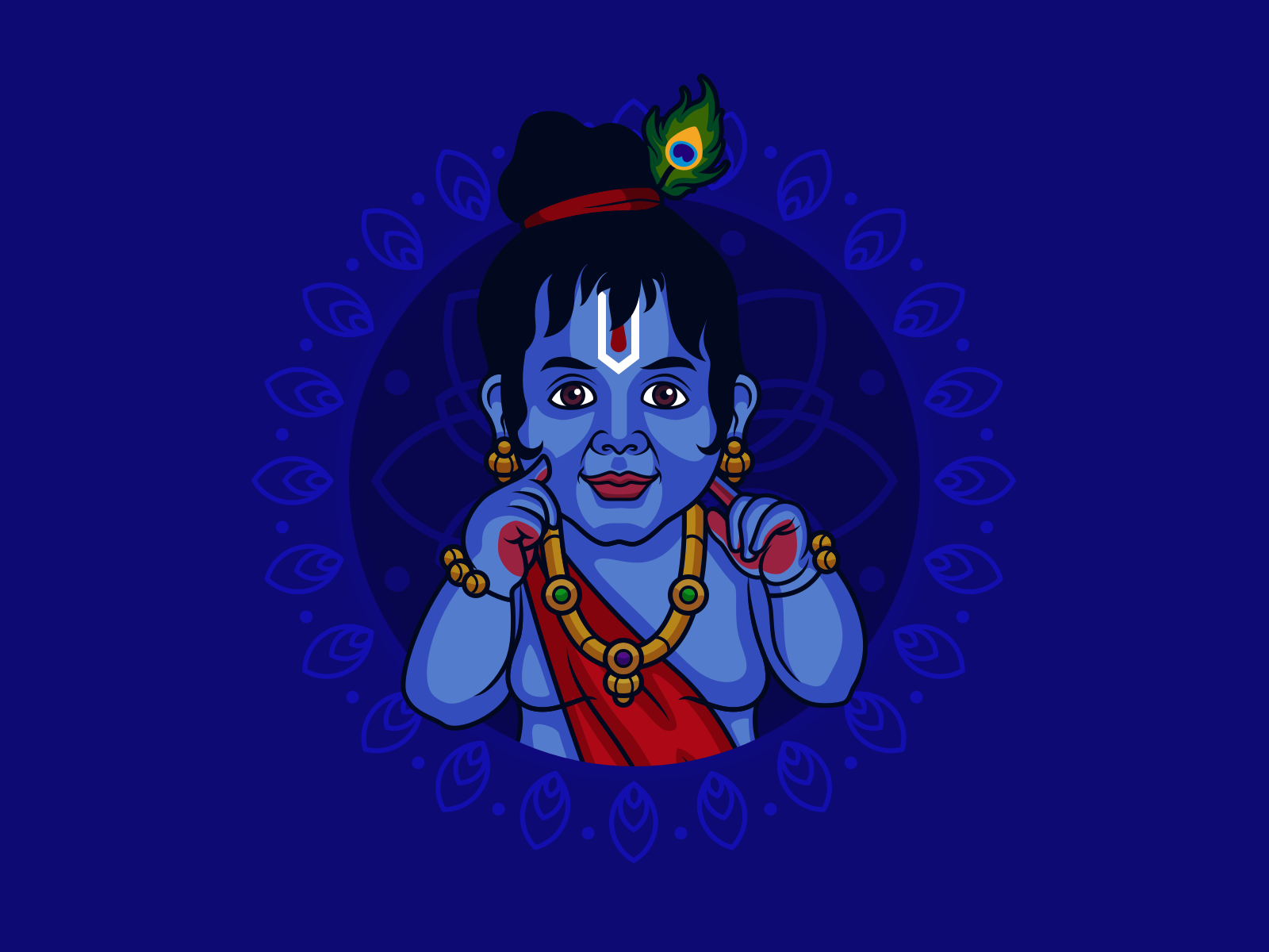 Animated Cute Little Krishna Images Wallpapers