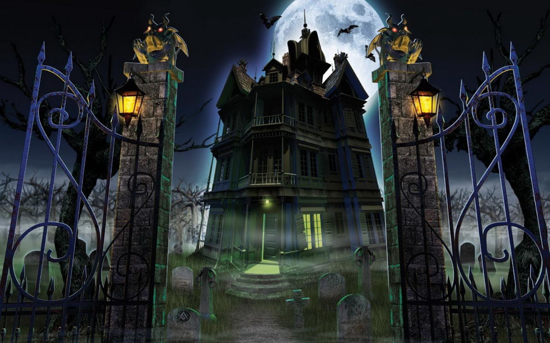 Animated Haunted House Wallpapers