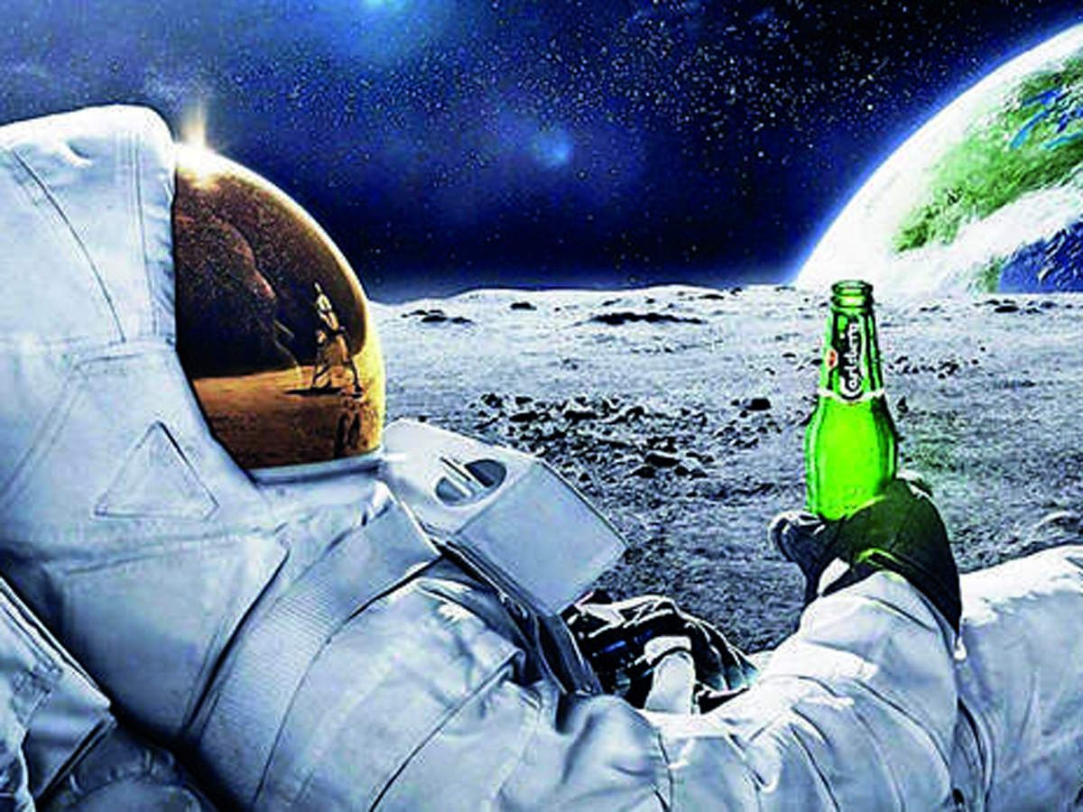 Astronaut Drinking Beer On Moon Wallpapers