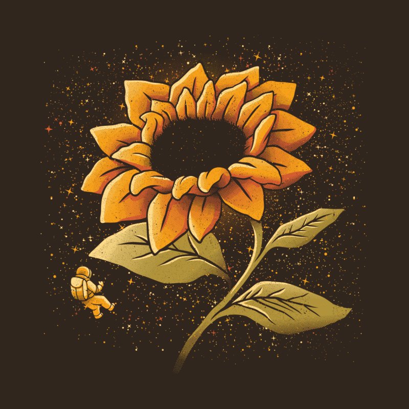 Astronaut Flowers Painting Wallpapers