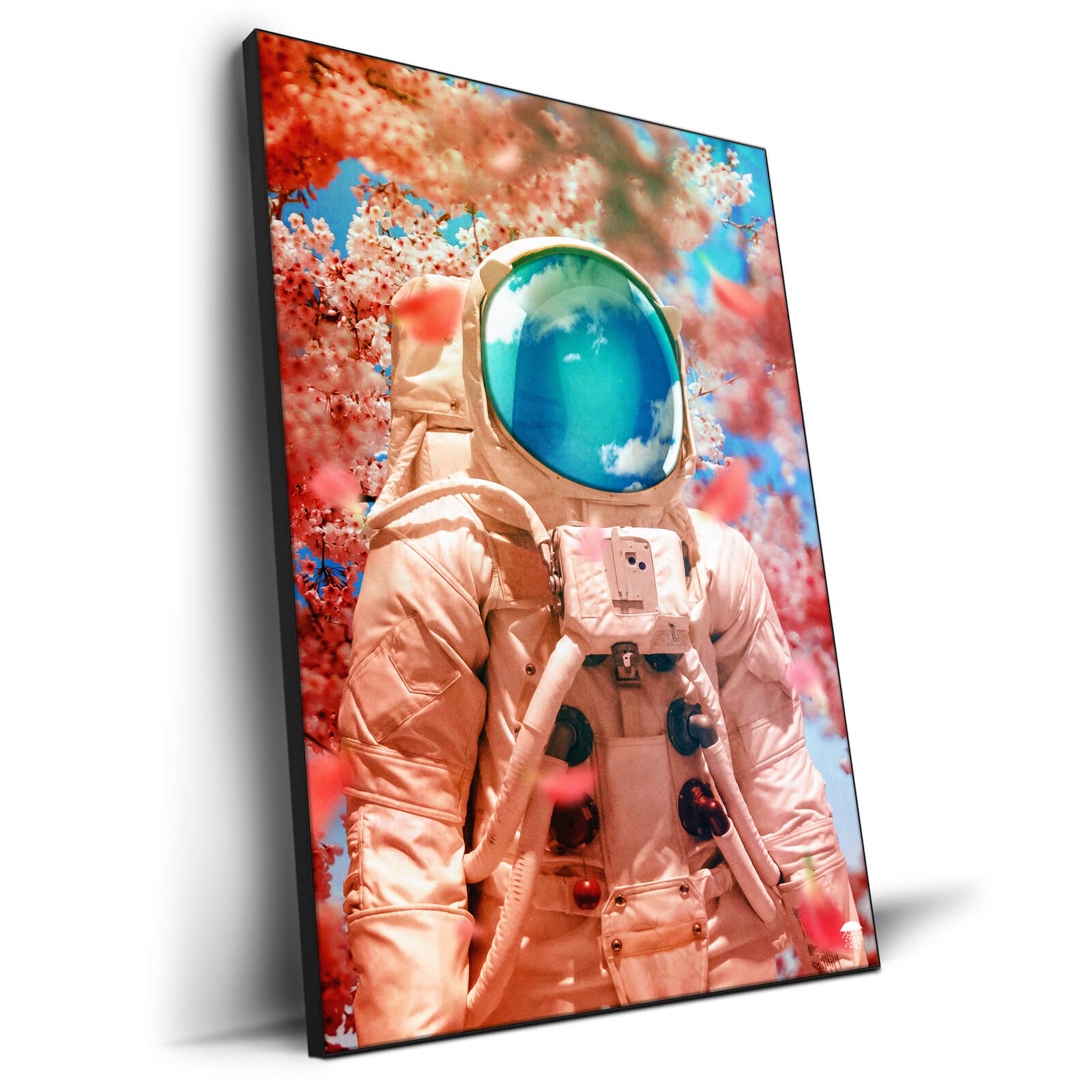 Astronaut Flowers Painting Wallpapers