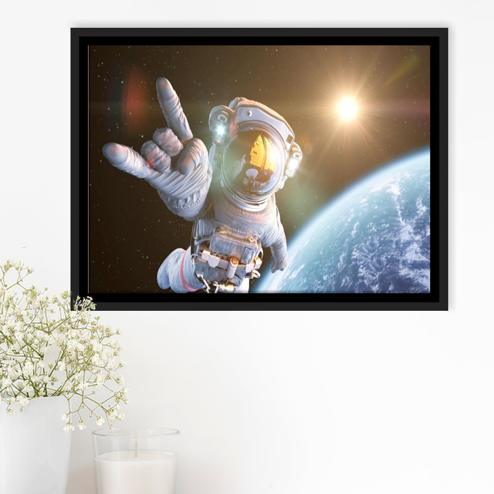 Astronaut Flowers Painting Wallpapers