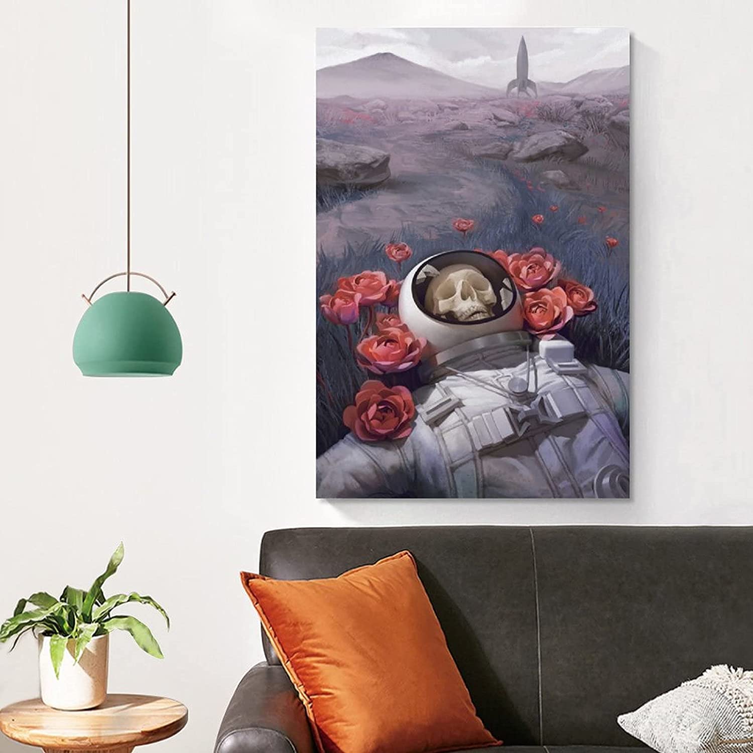 Astronaut Flowers Painting Wallpapers