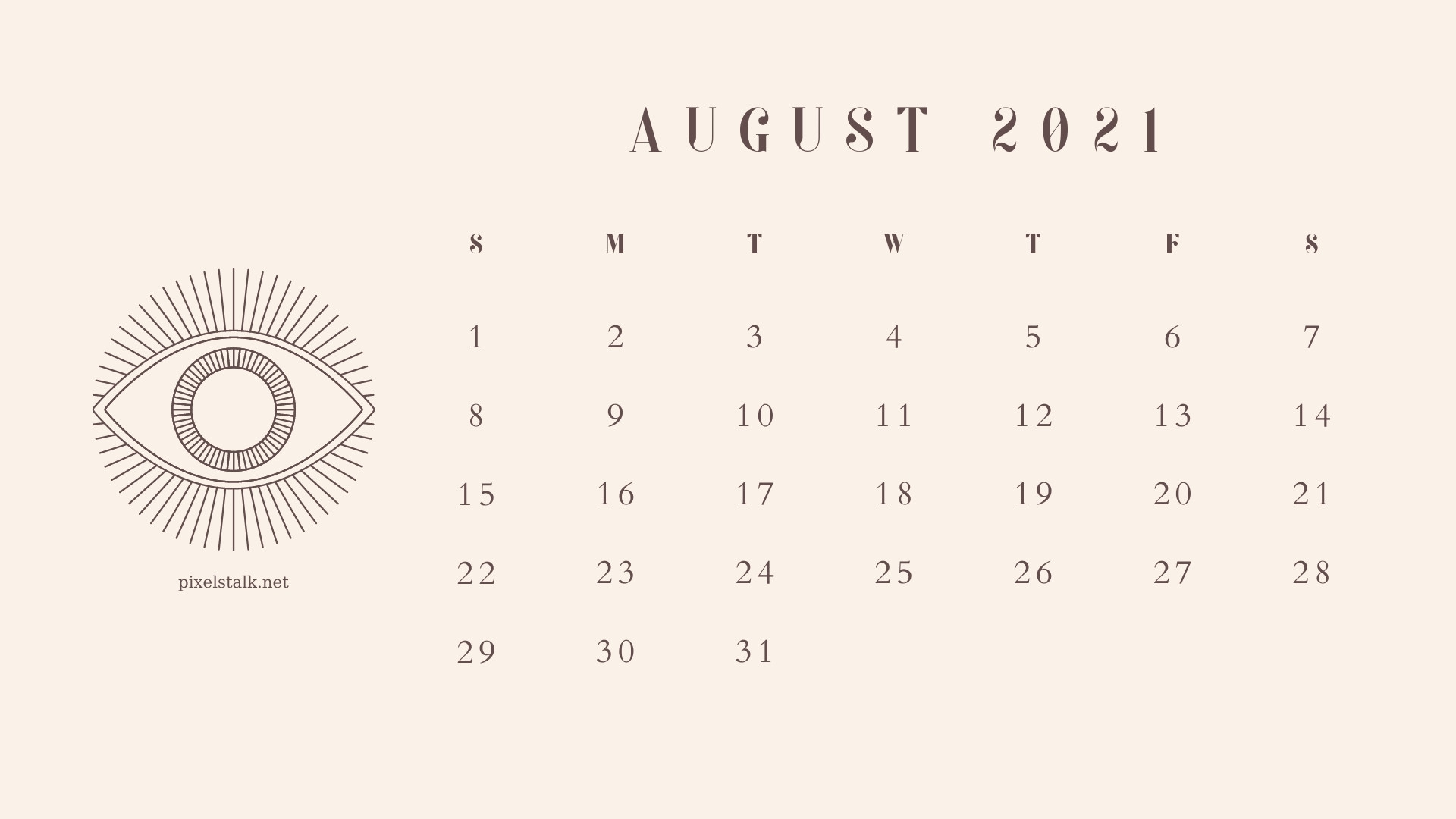 August 2021 Calendar Wallpapers