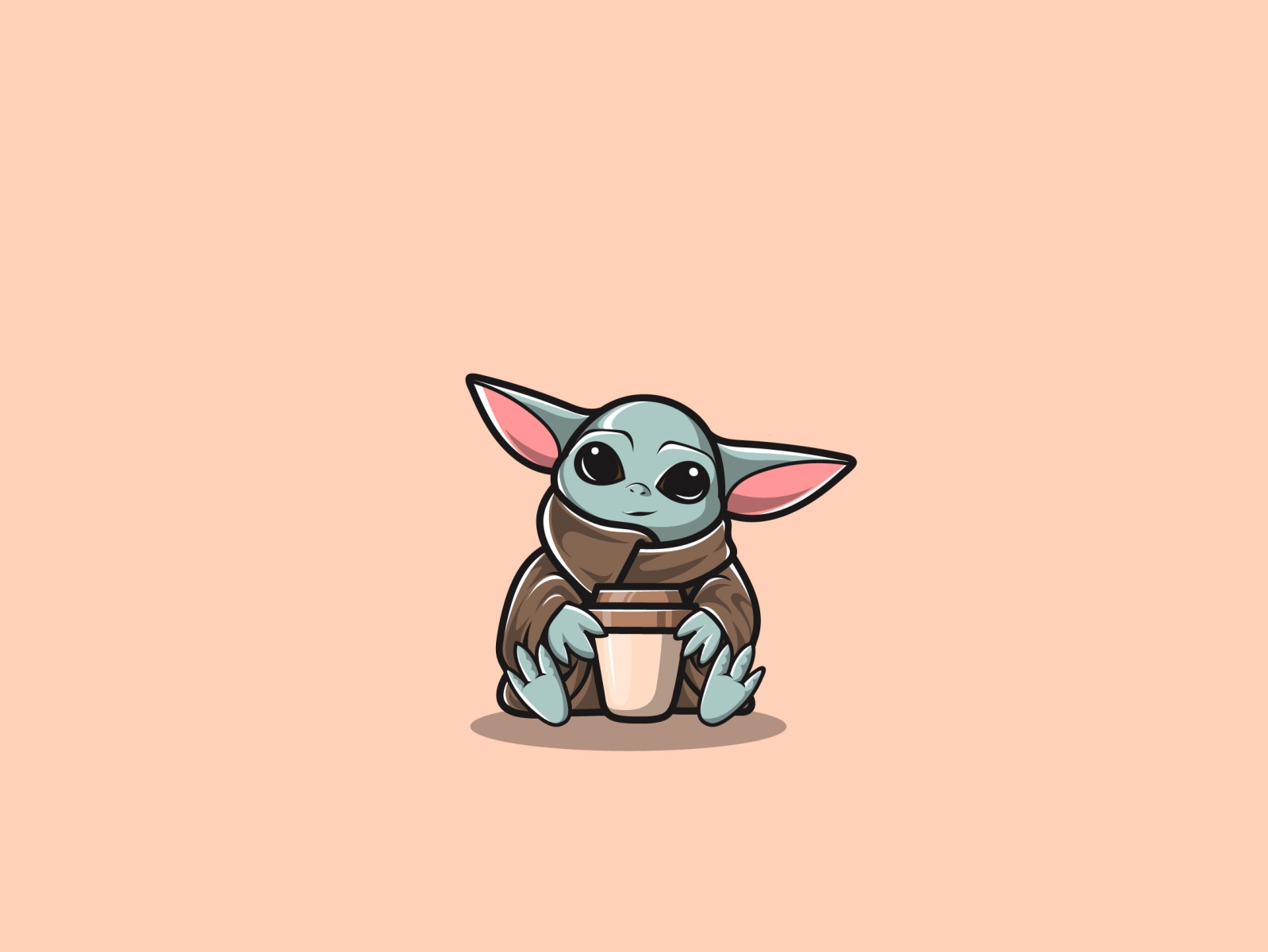 Baby Yoda Cartoon Wallpapers