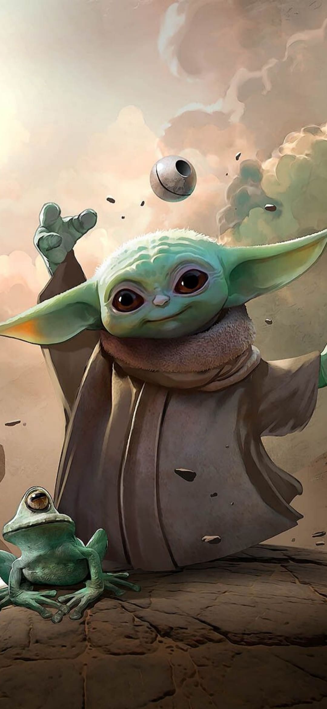 Baby Yoda Cartoon Wallpapers