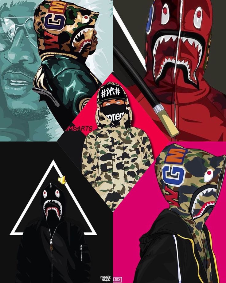 Bape Supreme Cartoon Wallpapers