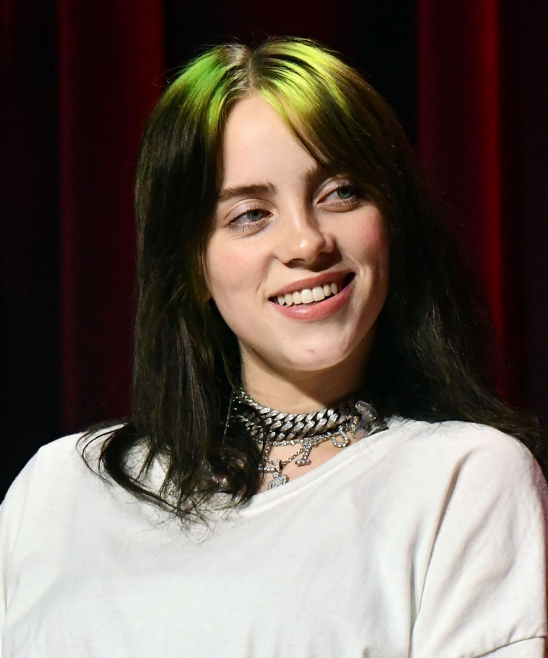 Billie Eilish Green Hair Smiling Wallpapers