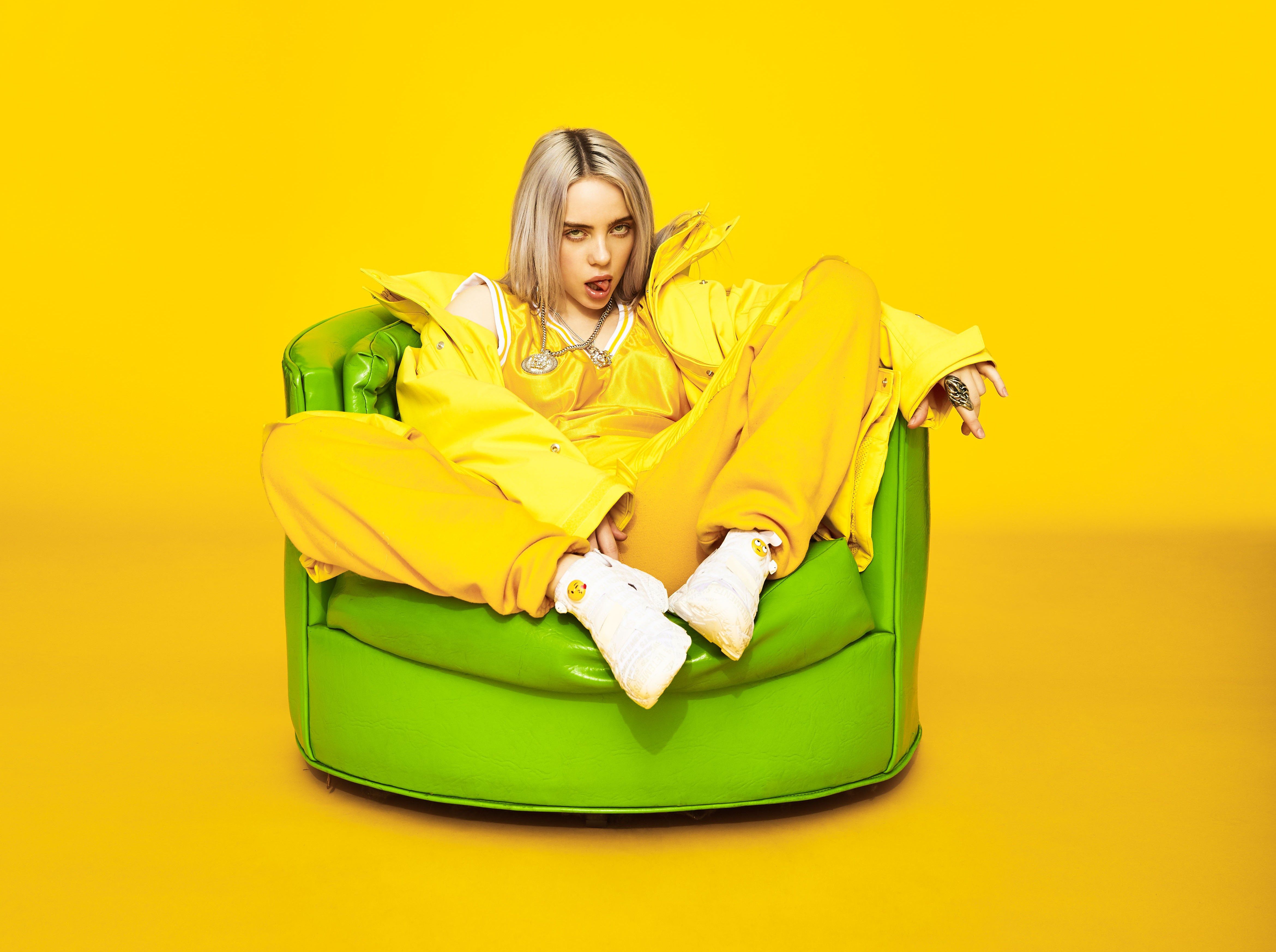 Billie Eilish In Yellow Wallpapers