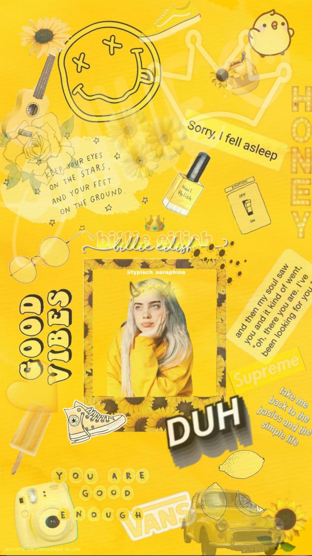 Billie Eilish In Yellow Wallpapers