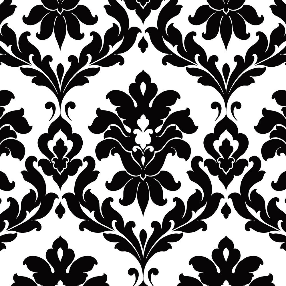 Black And Cream Damask Wallpapers