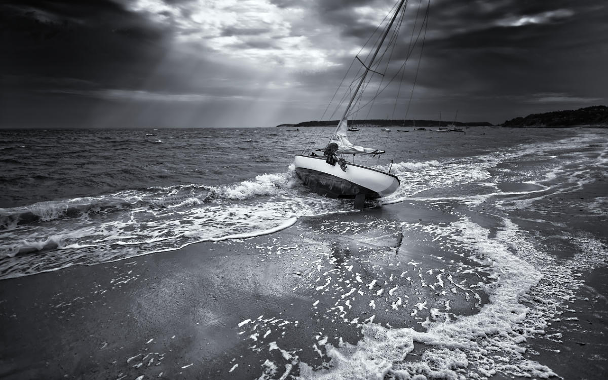 Black And White Boat Photography Wallpapers