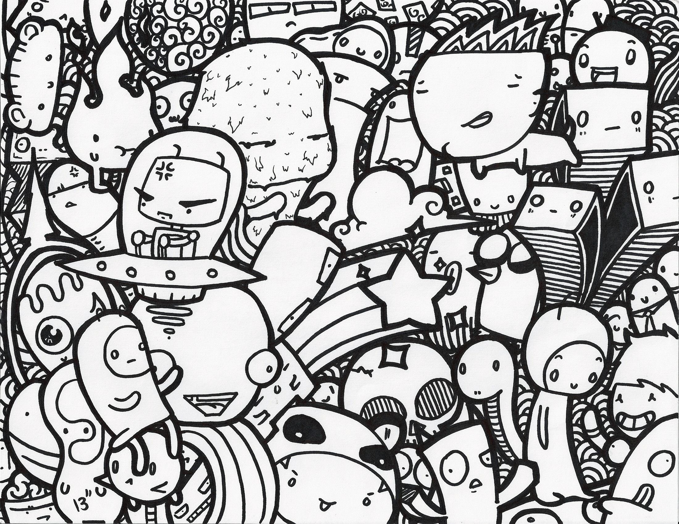 Black And White Doodle Wallpapers