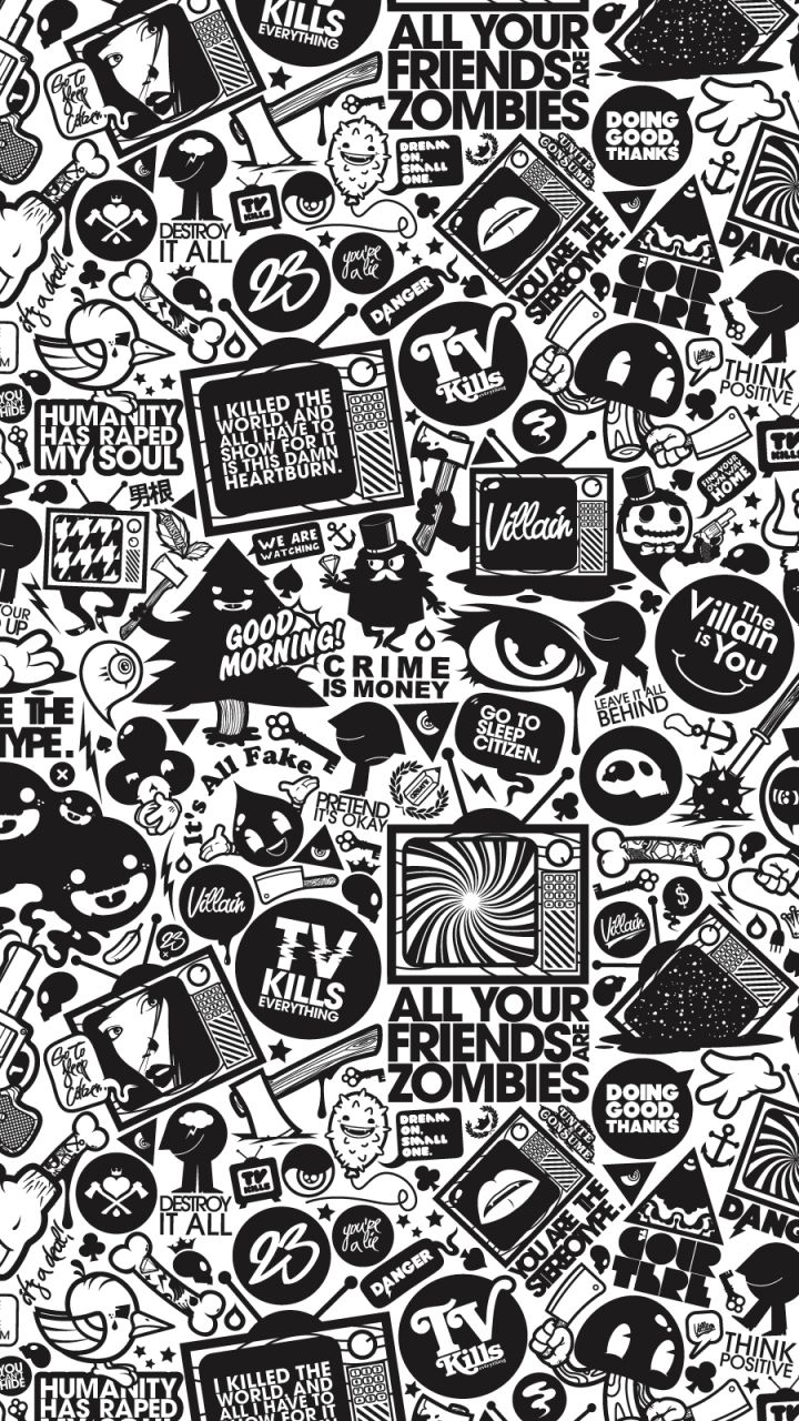 Black And White Doodle Wallpapers