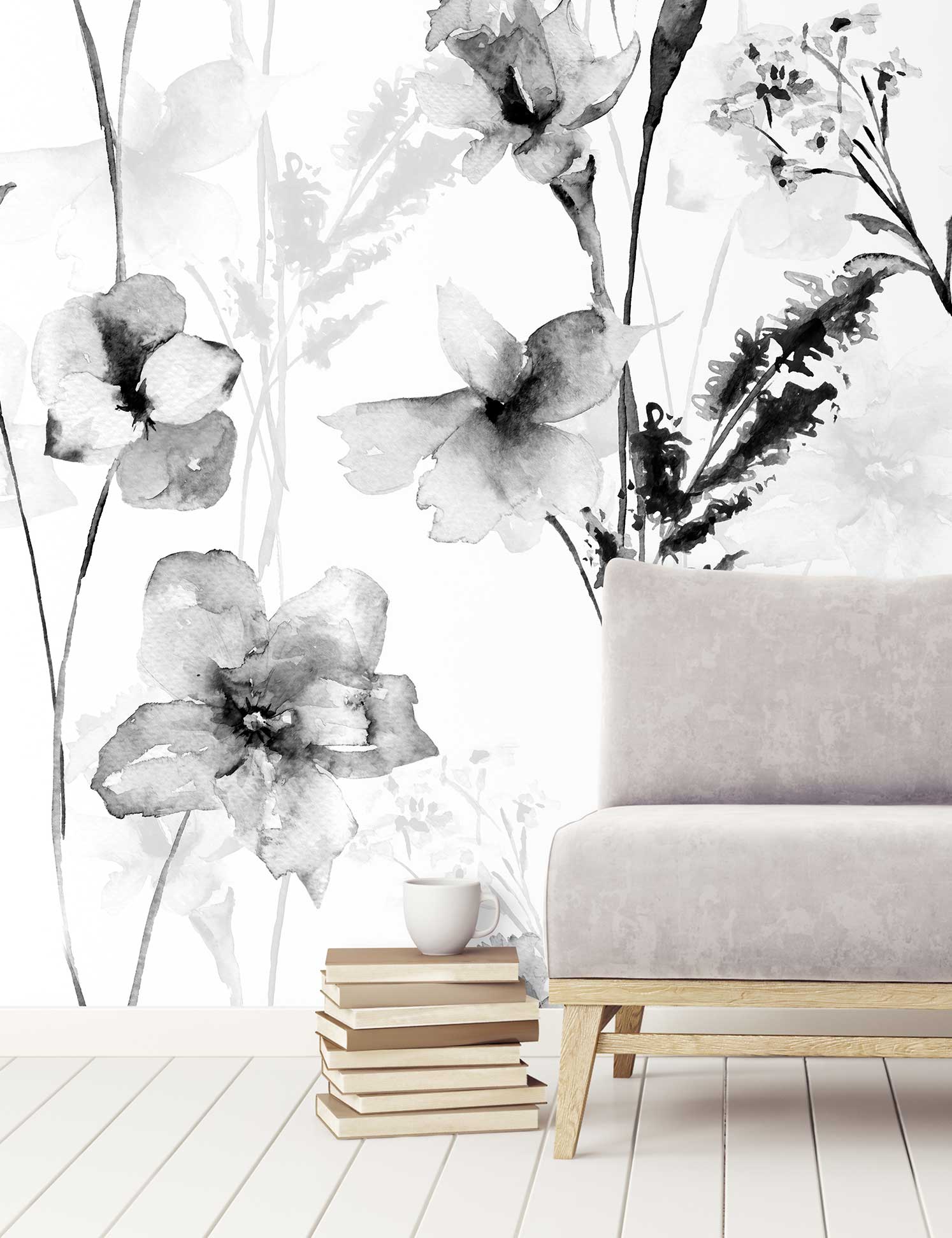 Black And White Floral Wallpapers