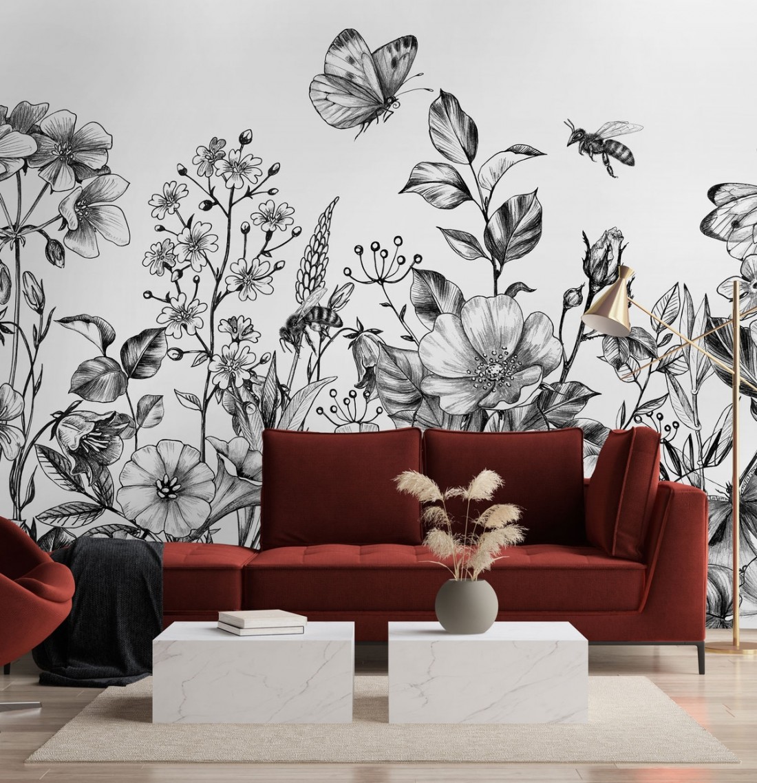 Black And White Floral Wallpapers