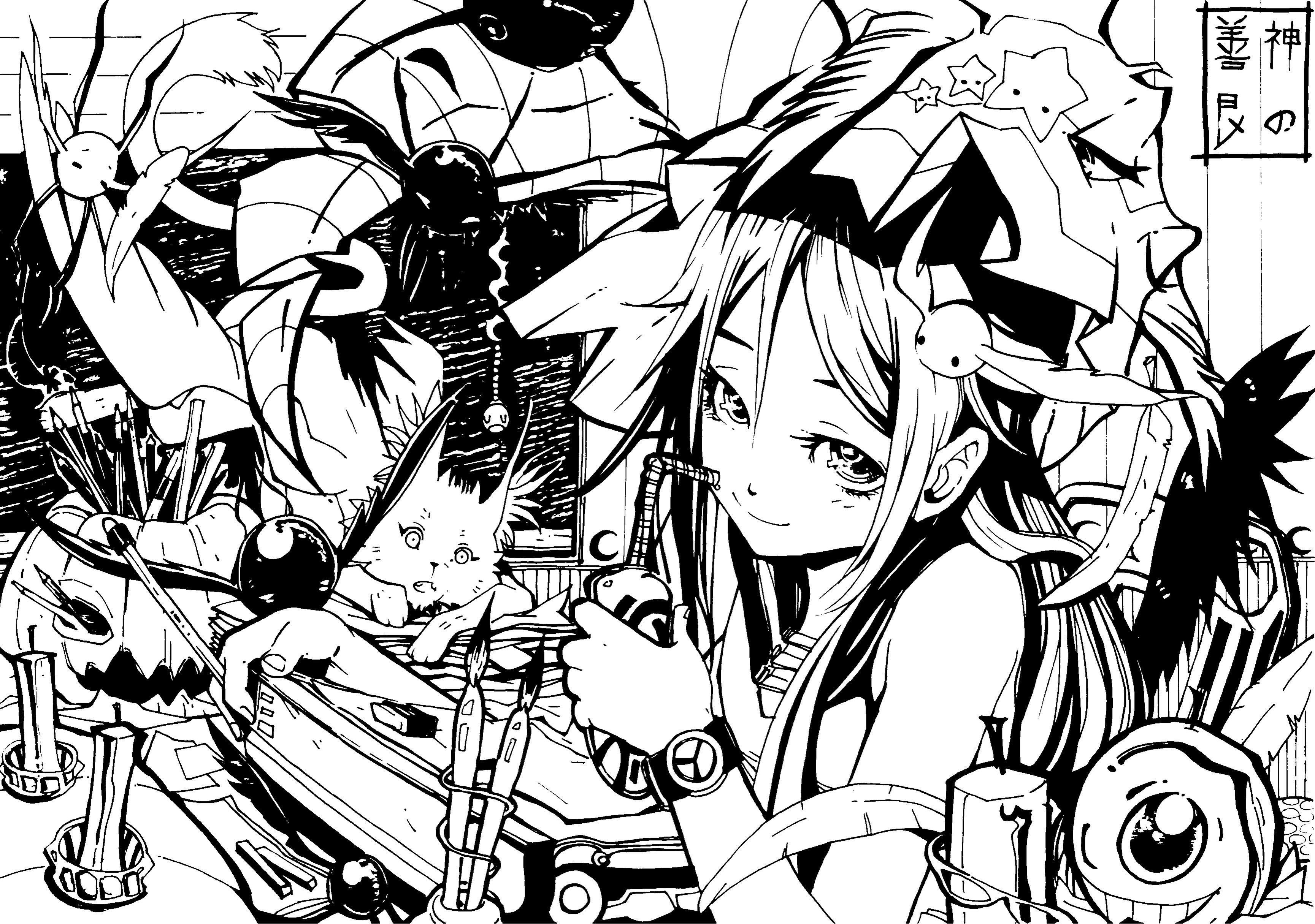 Black And White Manga Art Wallpapers