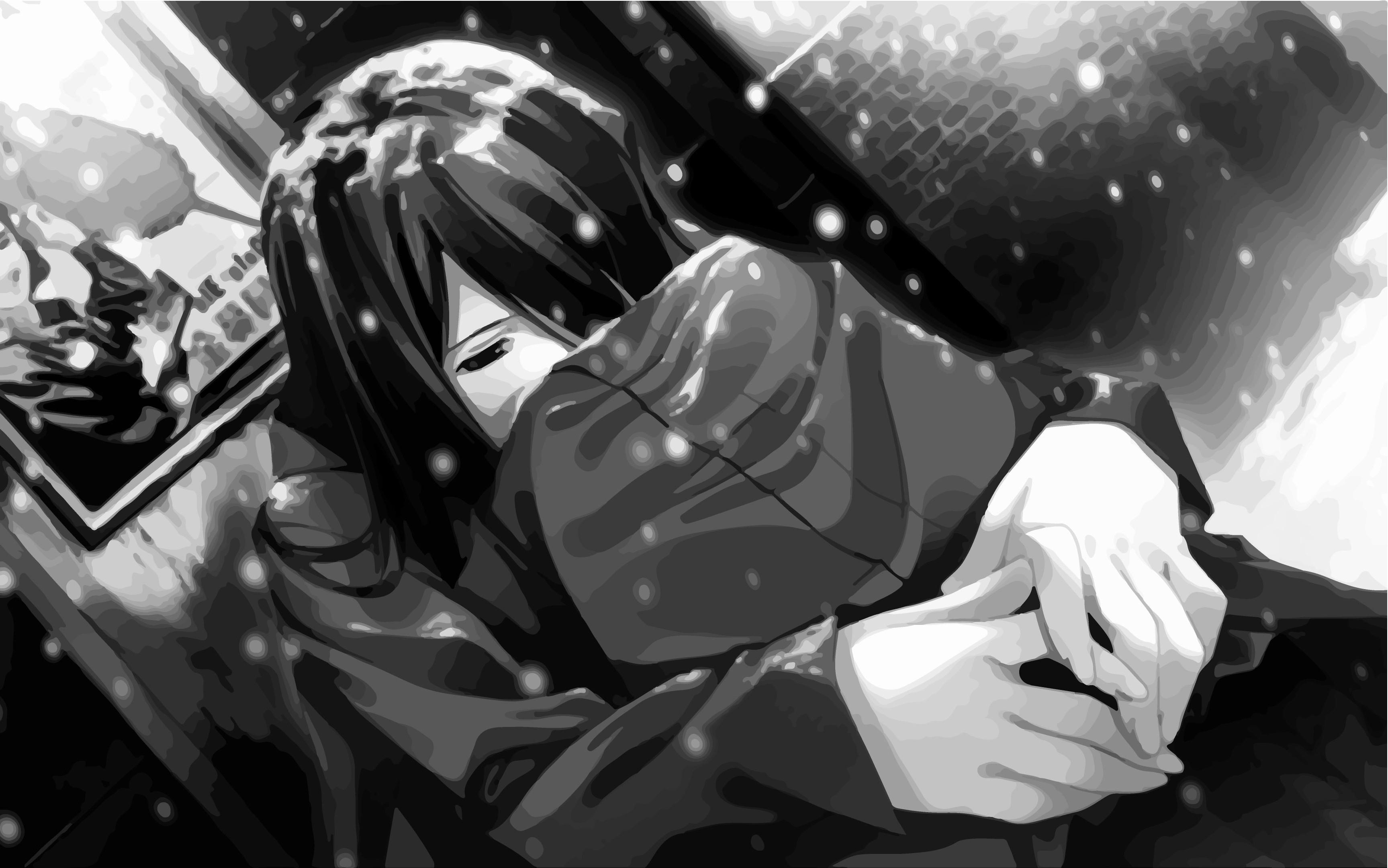 Black And White Sad Anime Girl Wallpapers