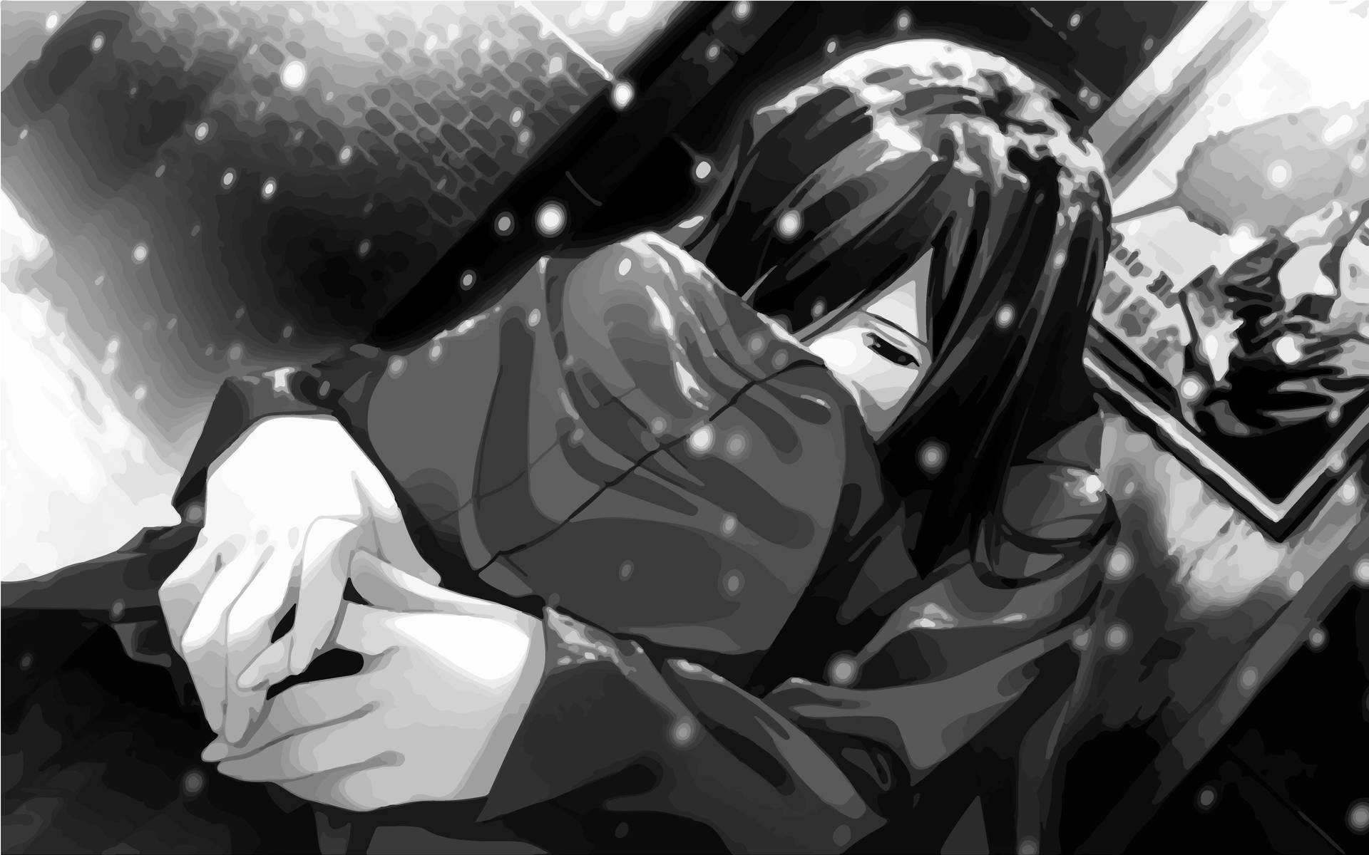 Black And White Sad Anime Girl Wallpapers