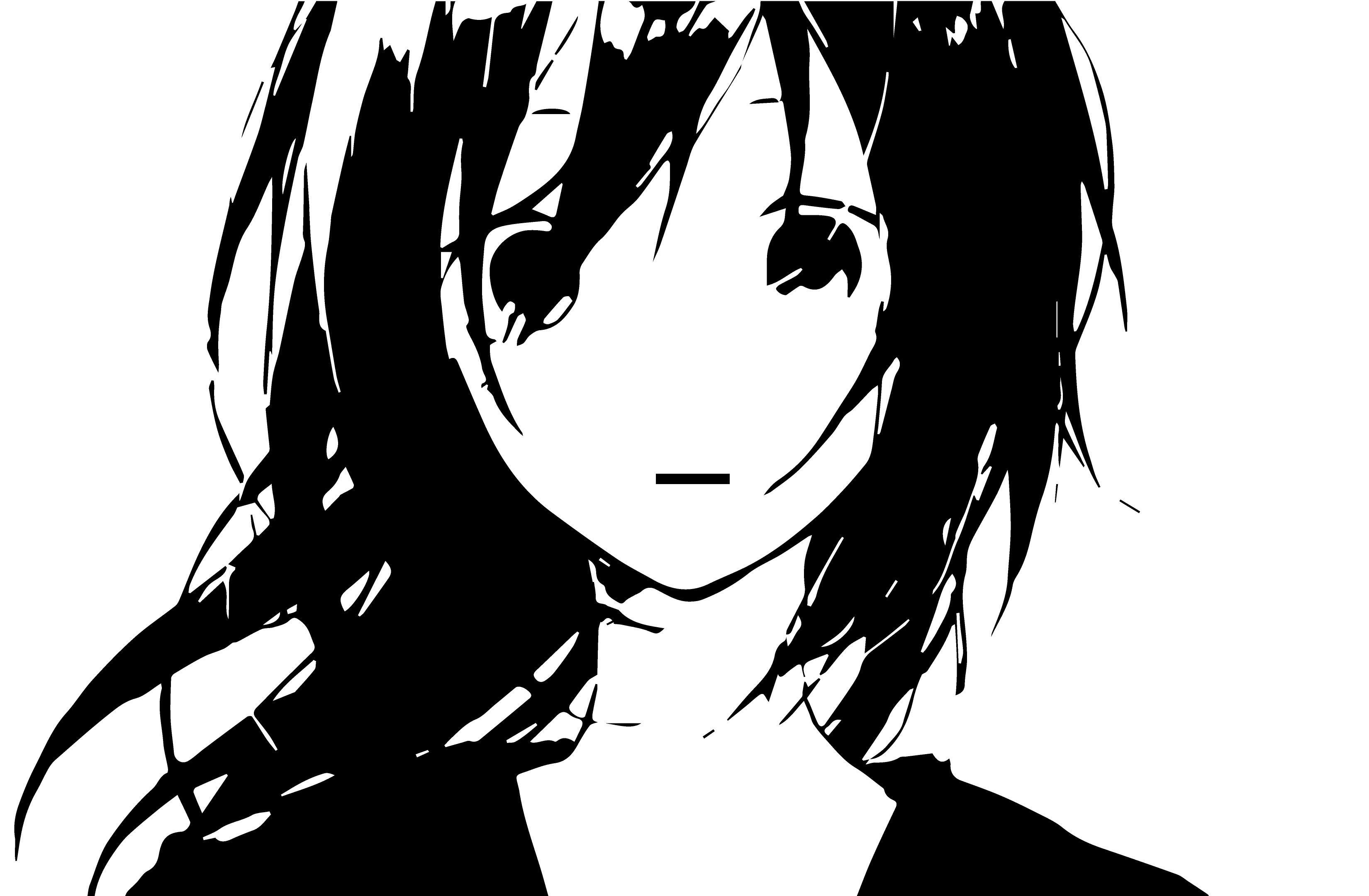 Black And White Sad Anime Girl Wallpapers