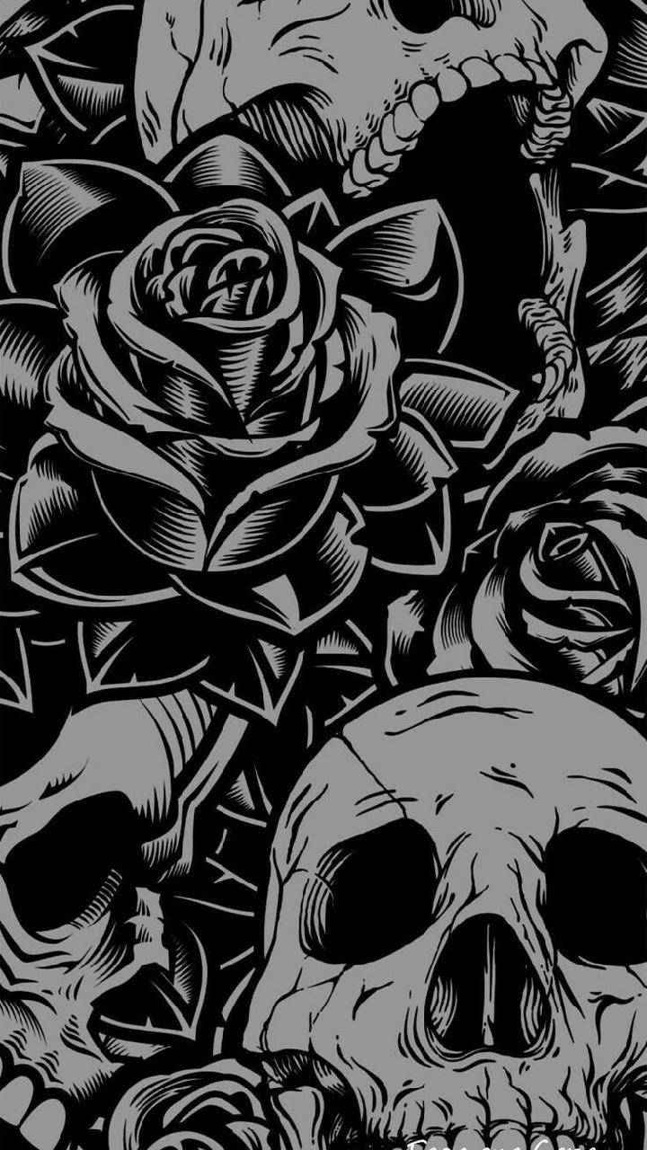 Black And White Skull Wallpapers