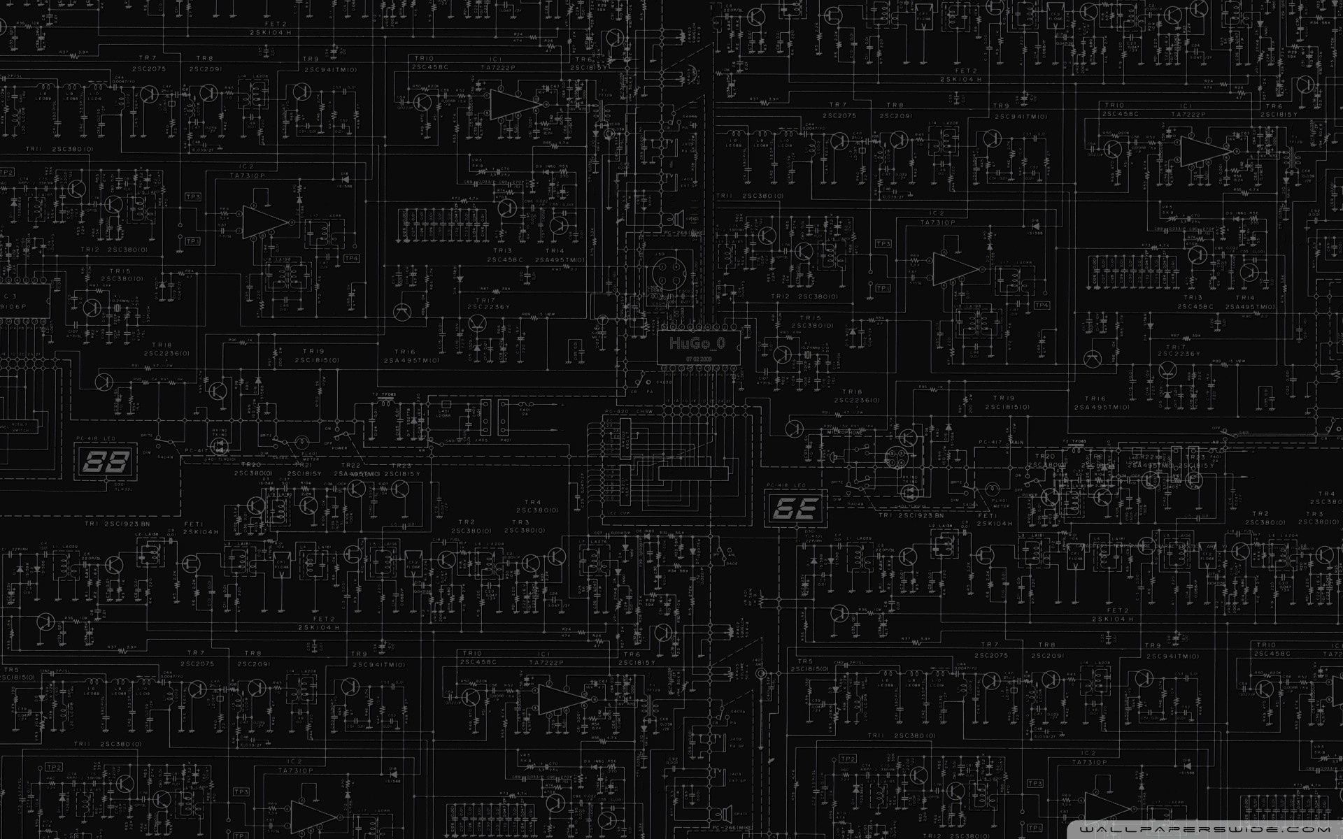 Black Circuit Board Wallpapers