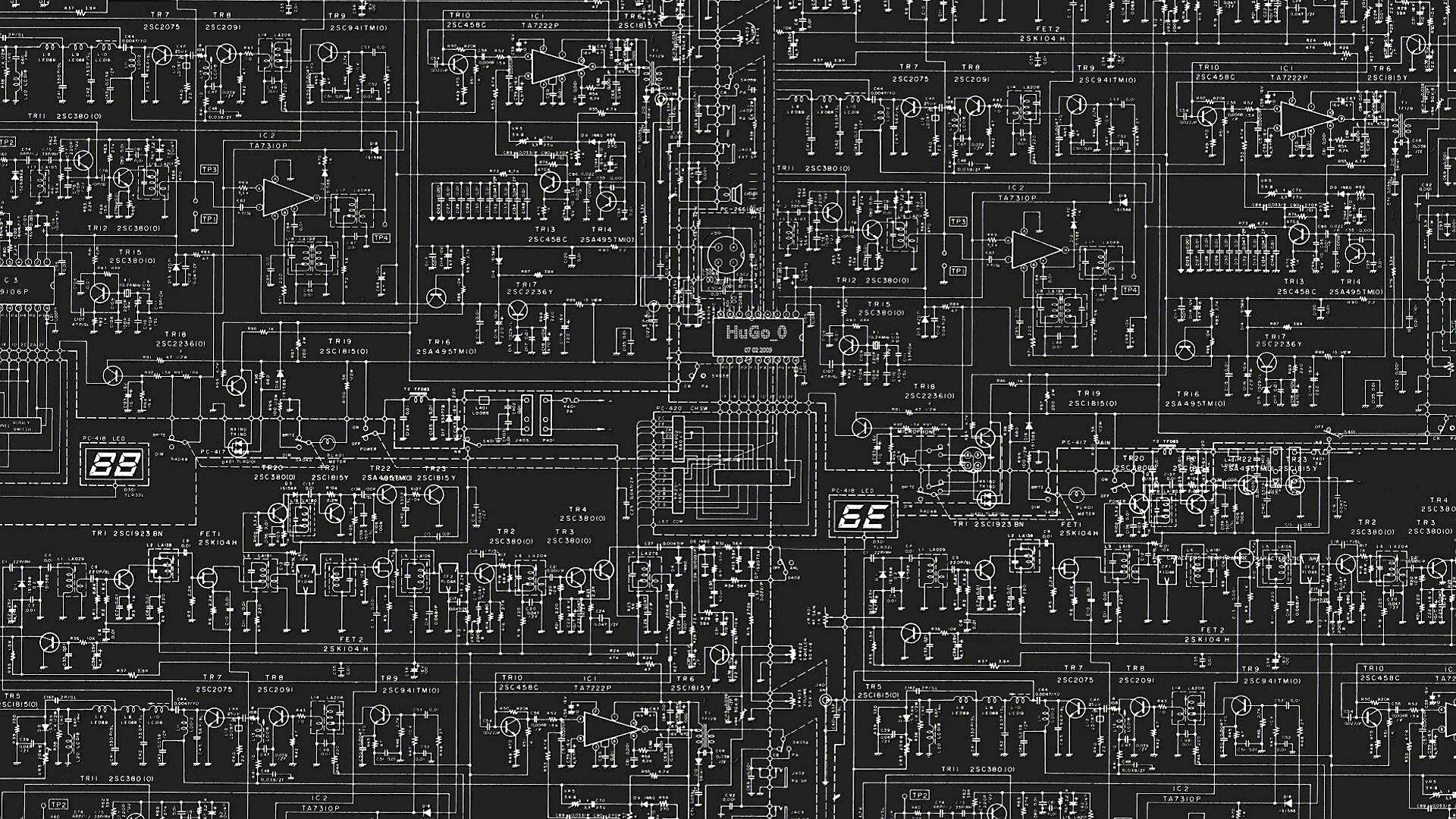 Black Circuit Board Wallpapers