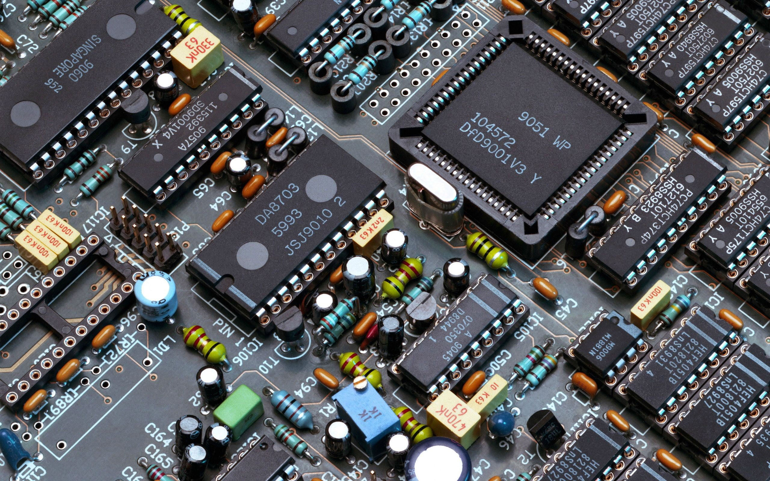 Black Circuit Board Wallpapers