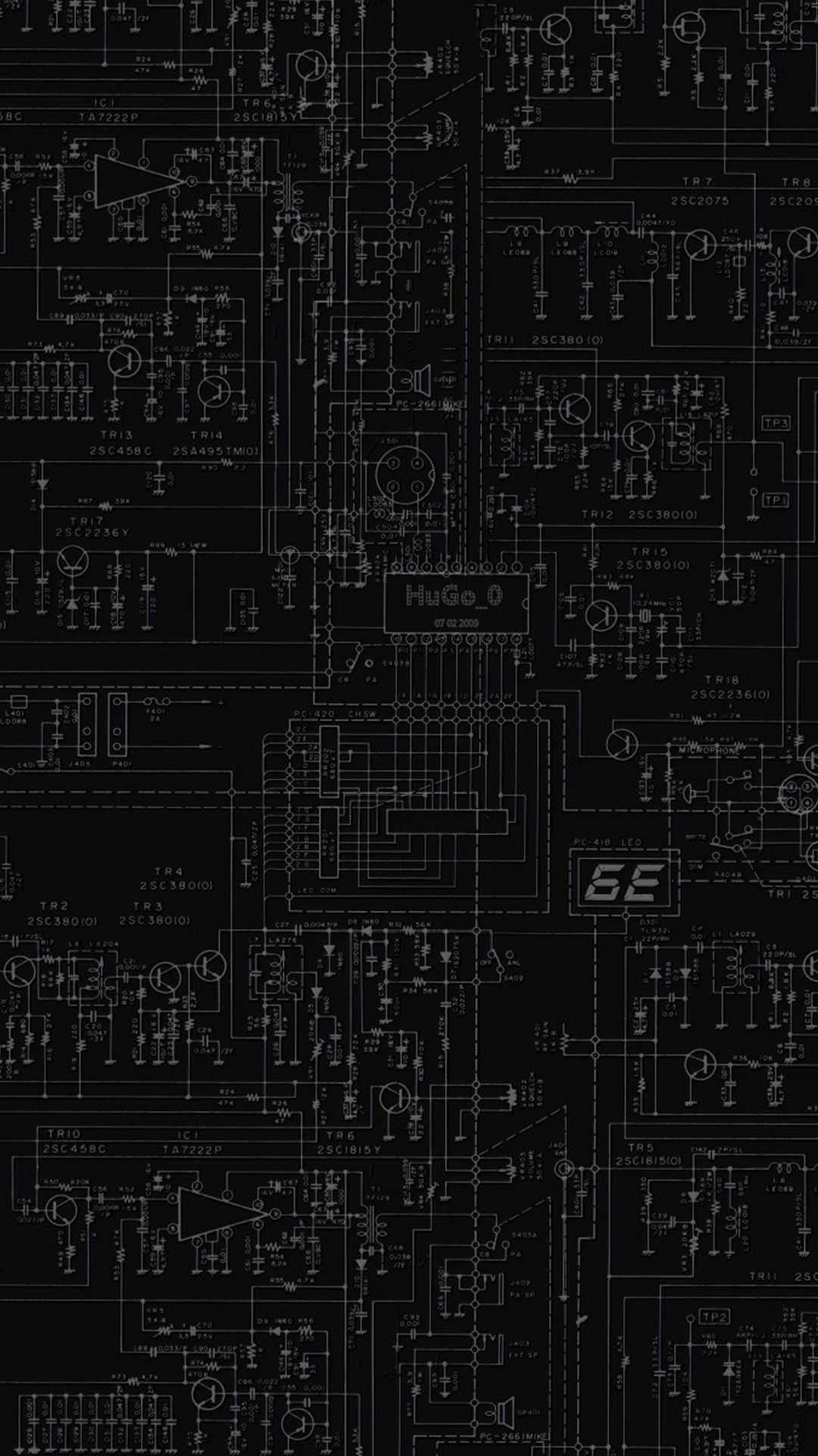 Black Circuit Board Wallpapers