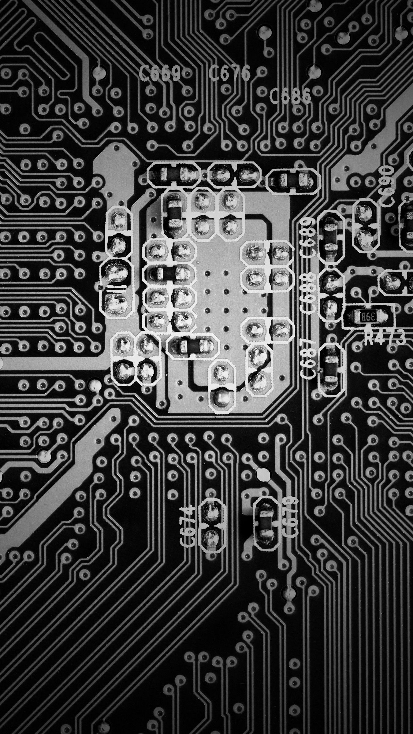 Black Circuit Board Wallpapers