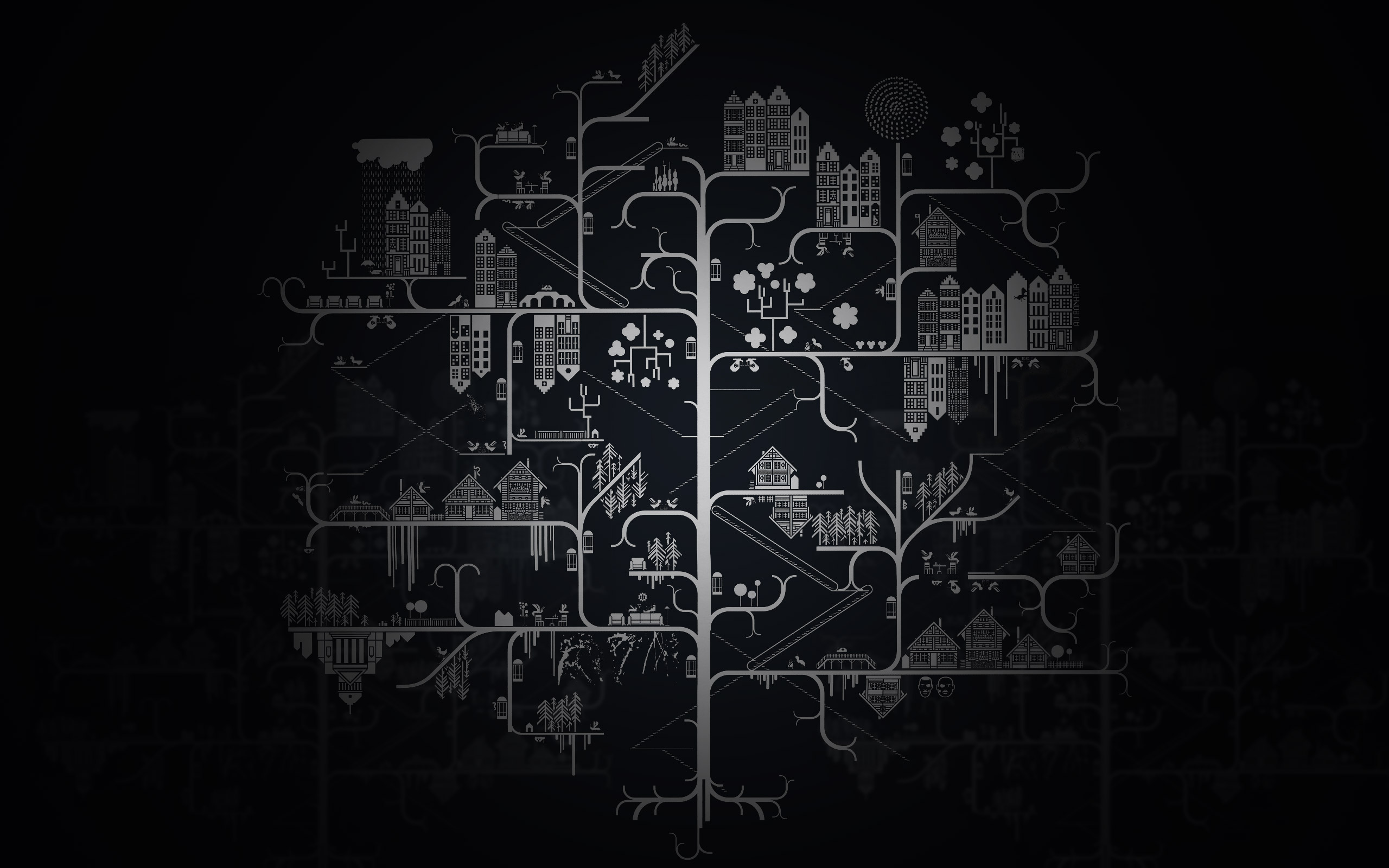 Black Circuit Board Wallpapers