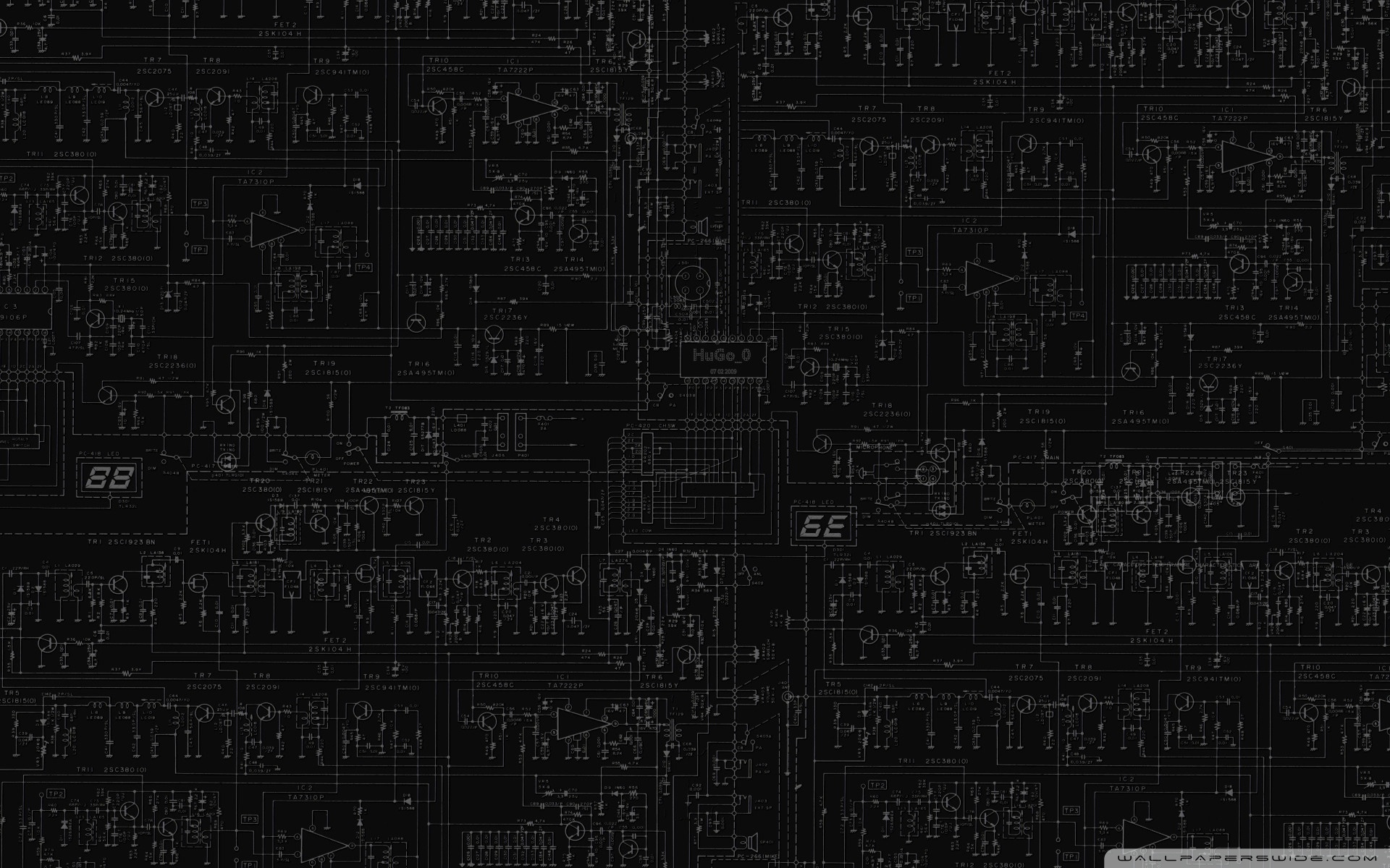 Black Circuit Board Wallpapers