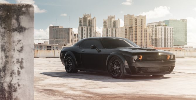 Black Dodge Challenger Wallpapers